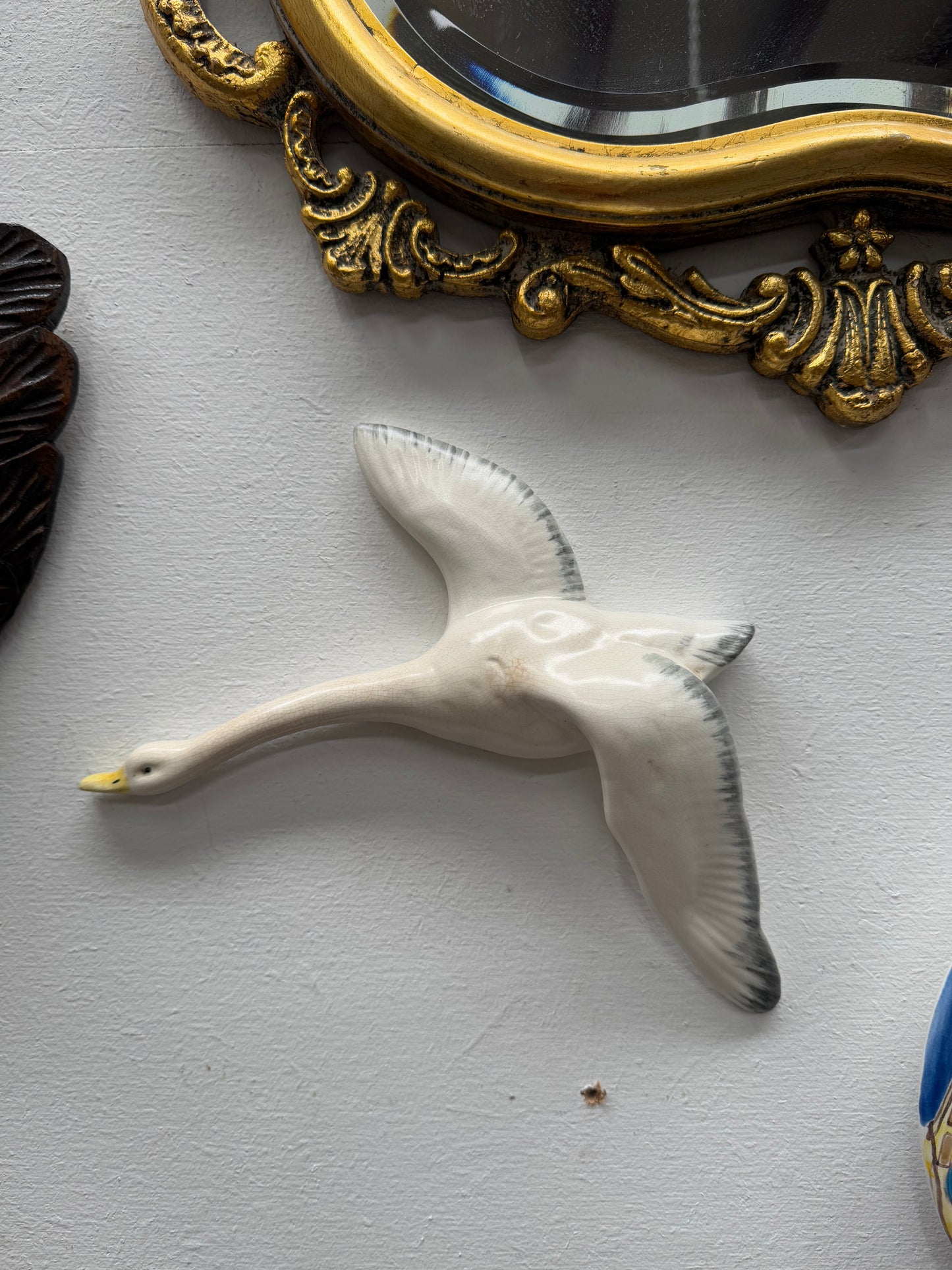 Vintage English Wall Hanging Flying Duck