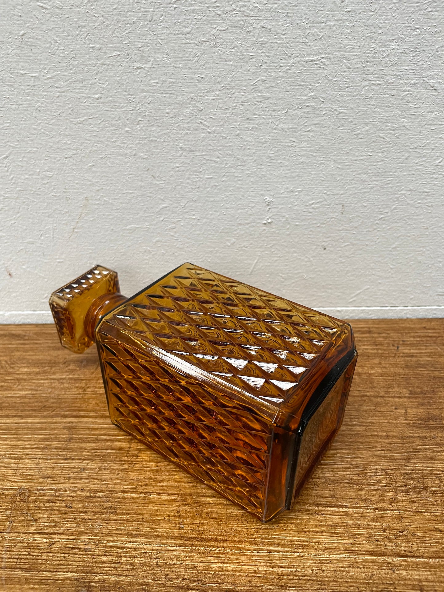 Vintage Amber Glass Decanter