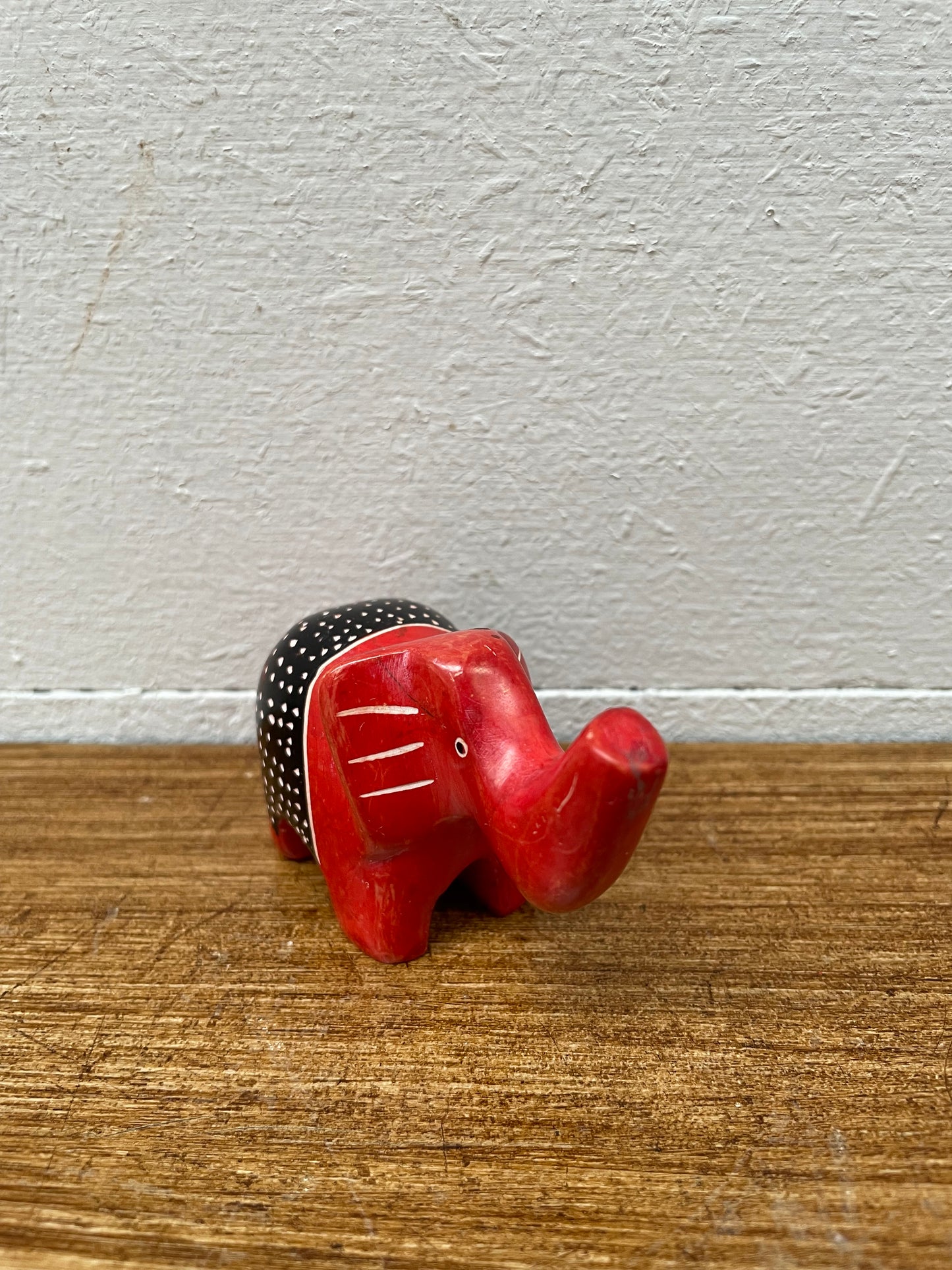 Vintage African Carved Stone Elephant Figure