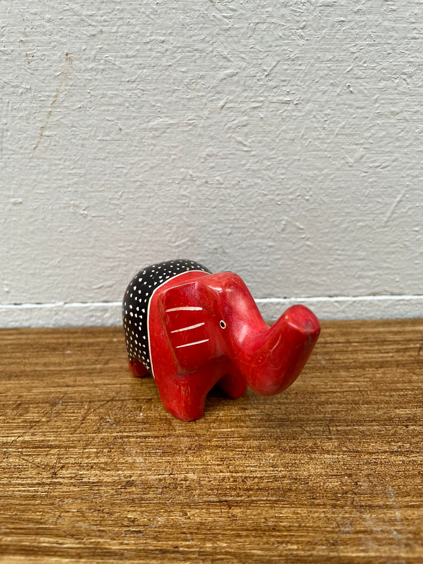 Vintage African Carved Stone Elephant Figure