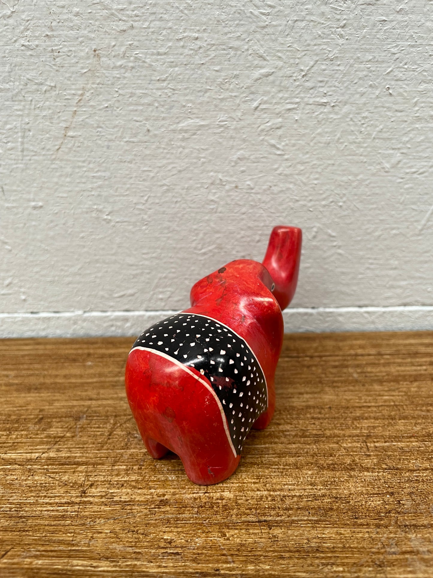 Vintage African Carved Stone Elephant Figure