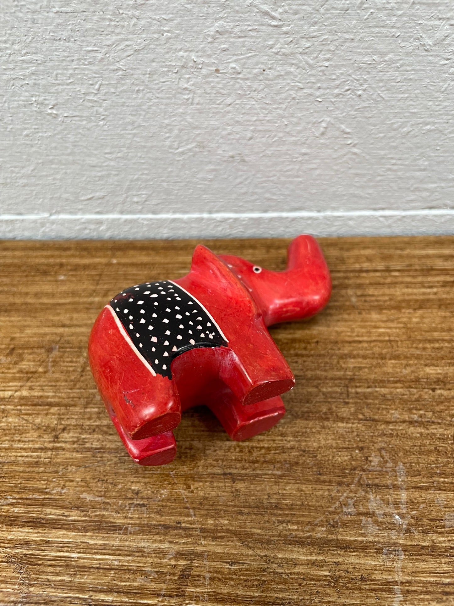 Vintage African Carved Stone Elephant Figure