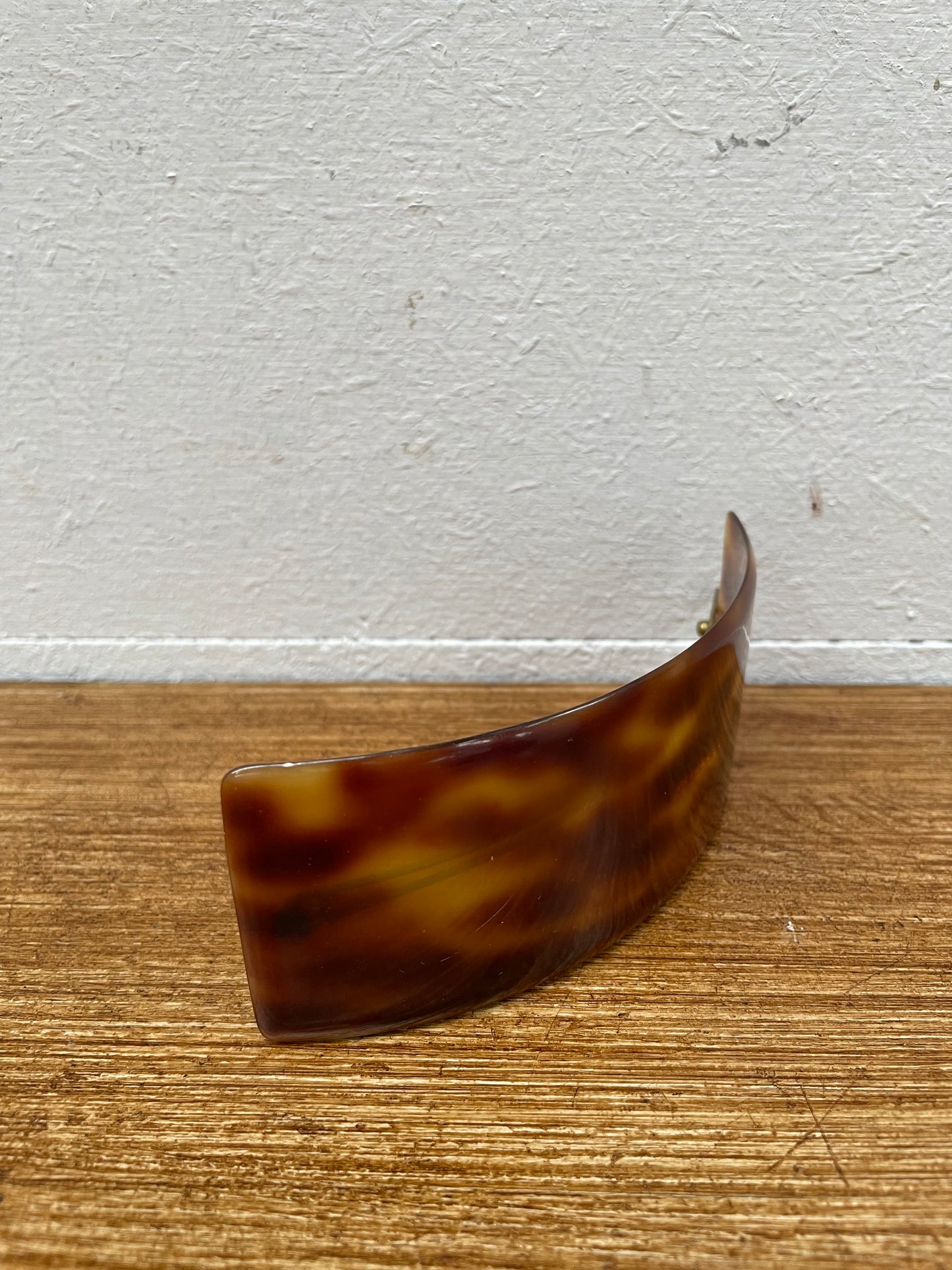 Large Vintage Faux Tortoiseshell French Barrette Hair Clip