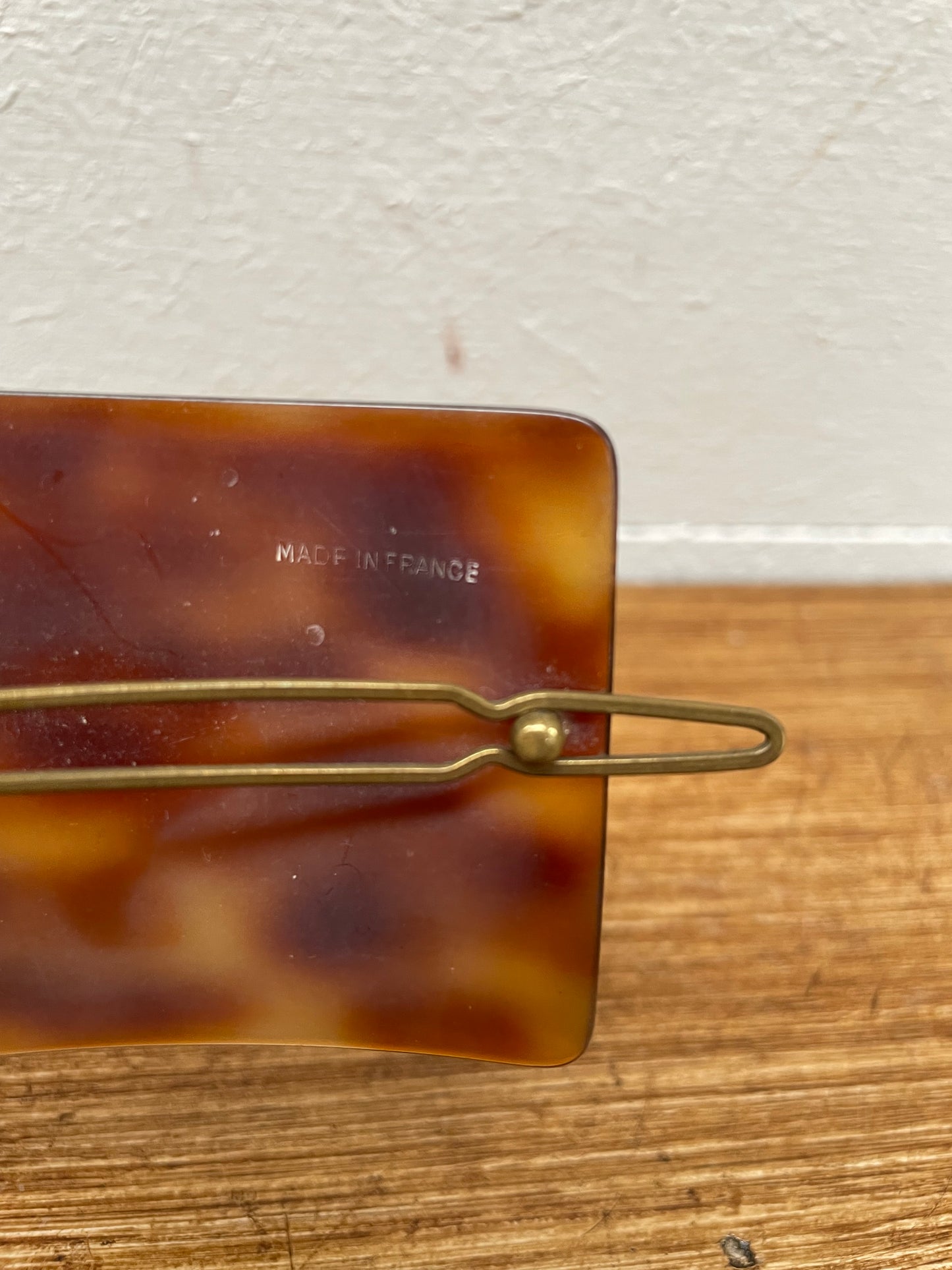 Large Vintage Faux Tortoiseshell French Barrette Hair Clip