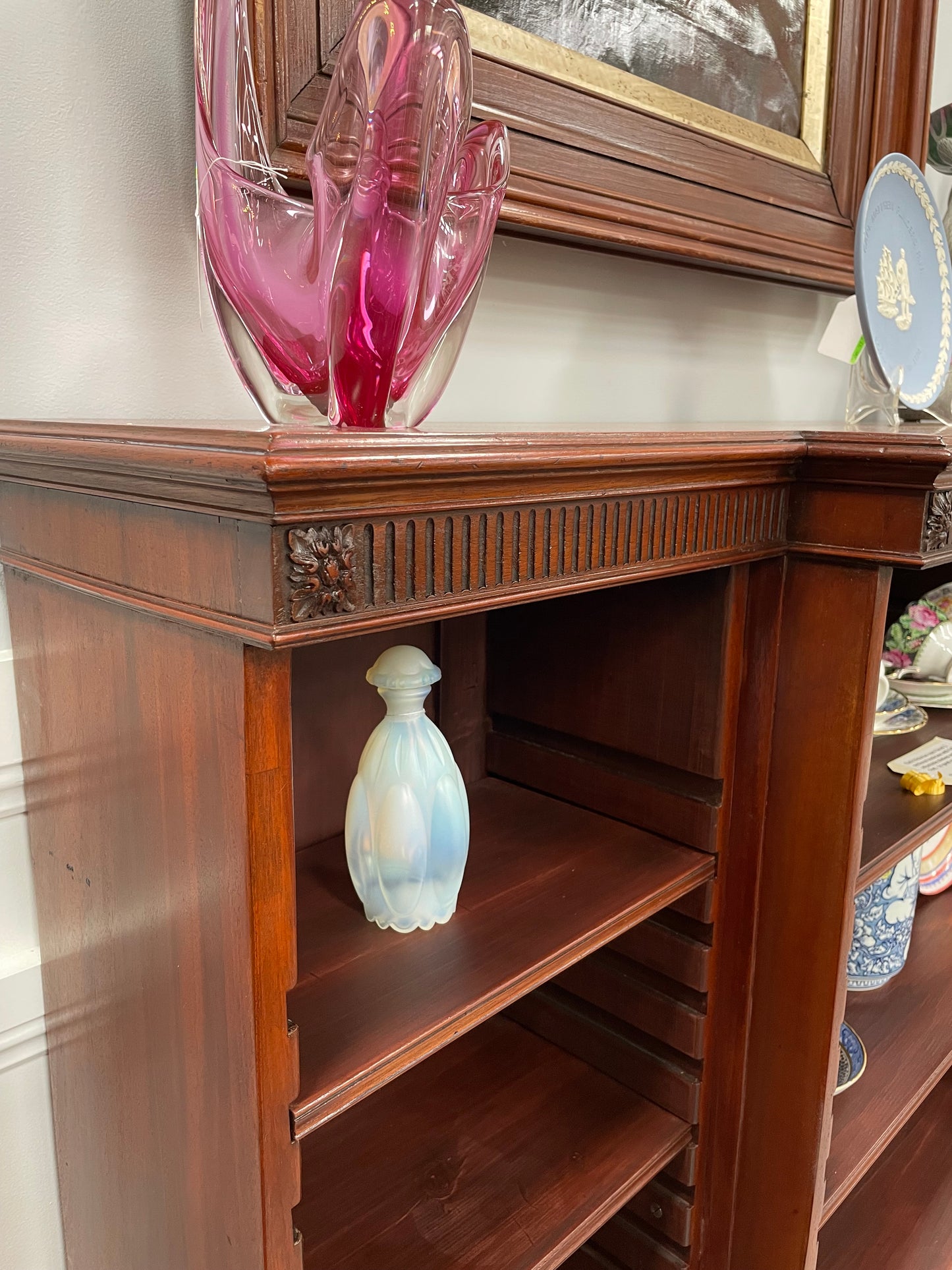 Early Victorian Open Faced 3 Sectional Bookcase