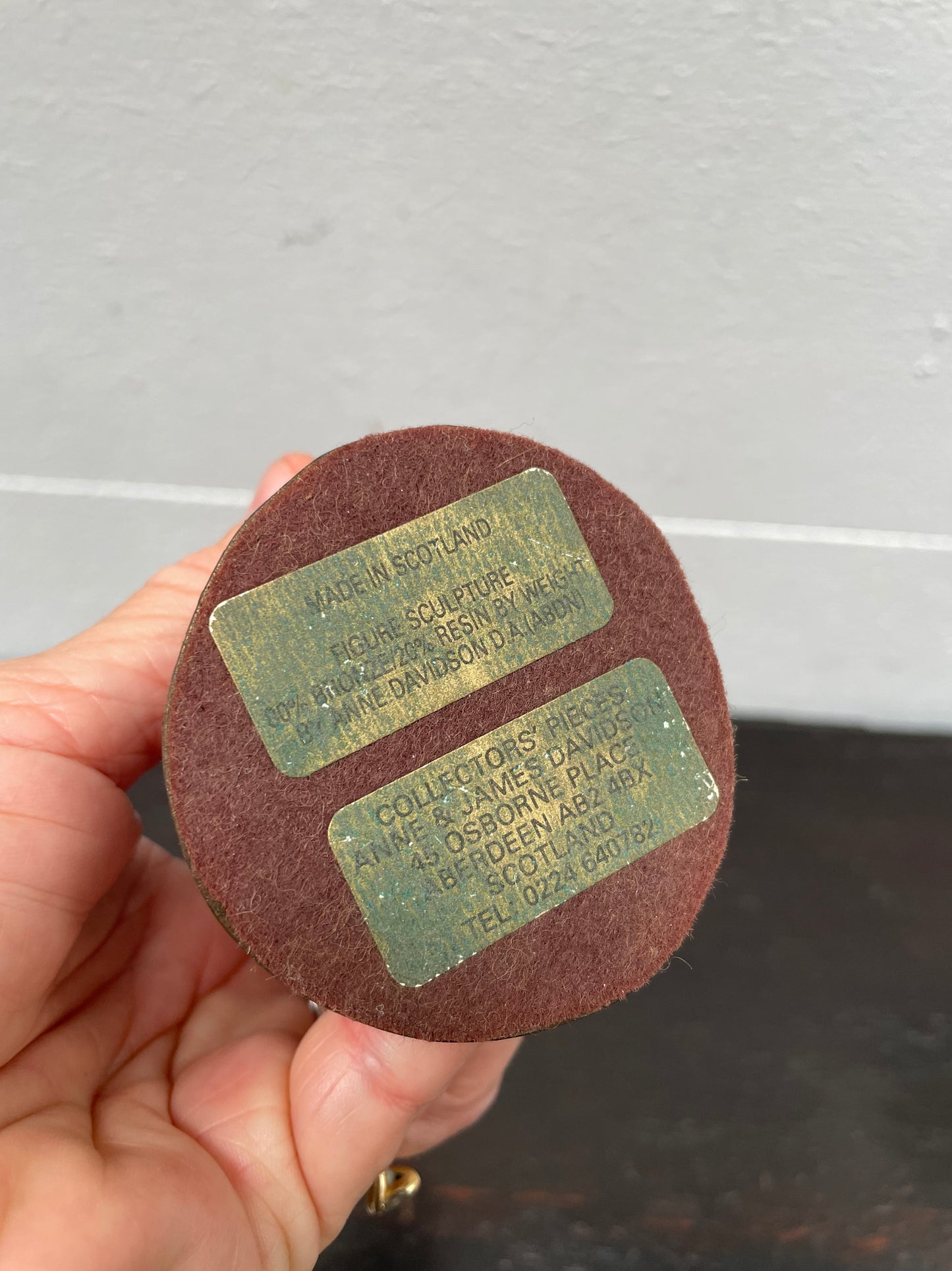 Vintage Scottish Bronze/Resin Bagpipe Player