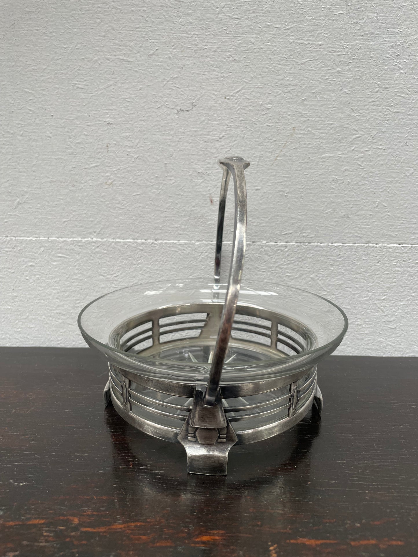 Art Nouveau Swedish Silver/Crystal Candy Dish