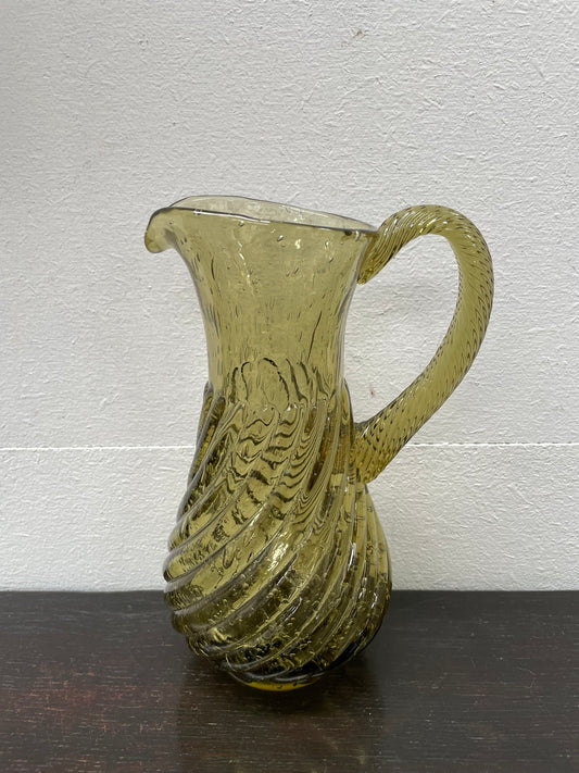Twisted Glass Water Jug
