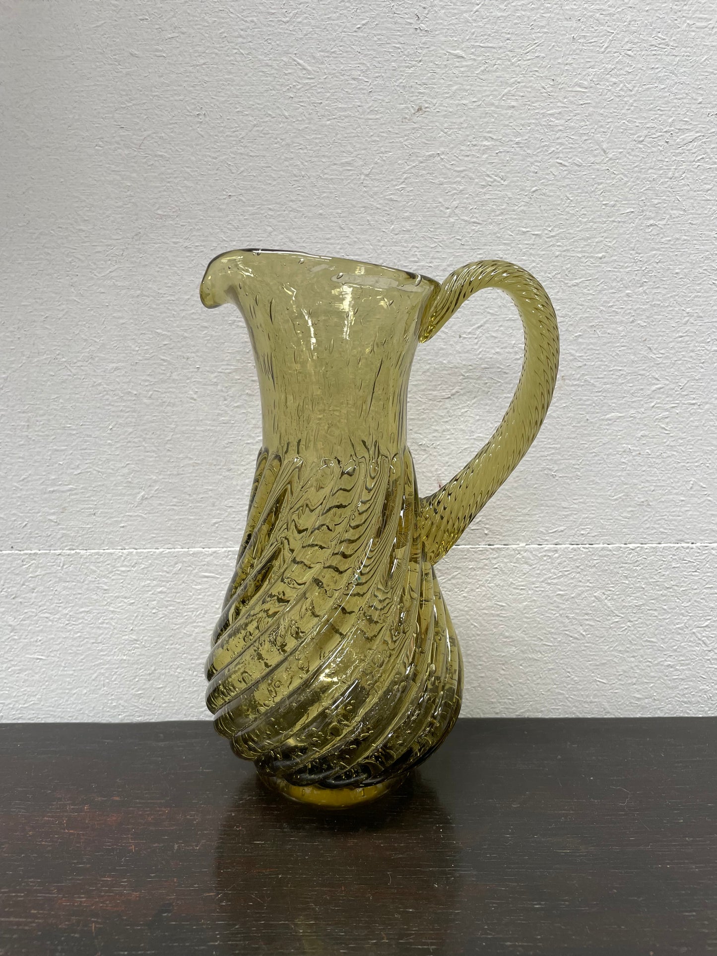 Twisted Glass Water Jug