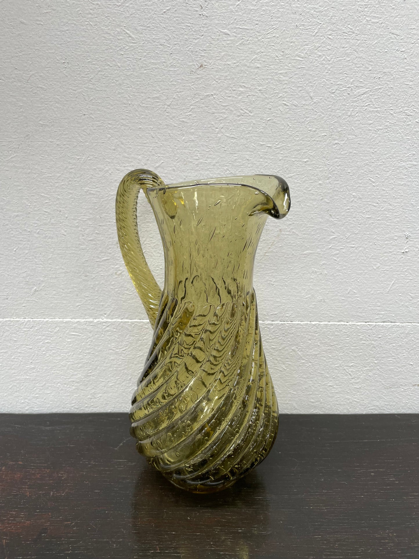 Twisted Glass Water Jug
