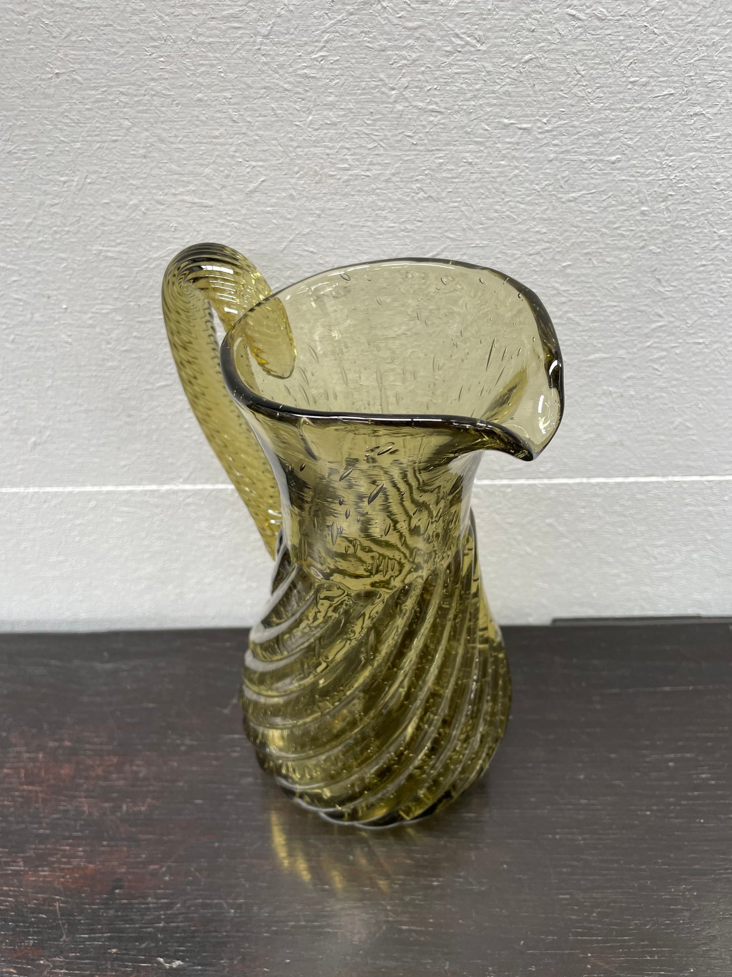 Twisted Glass Water Jug