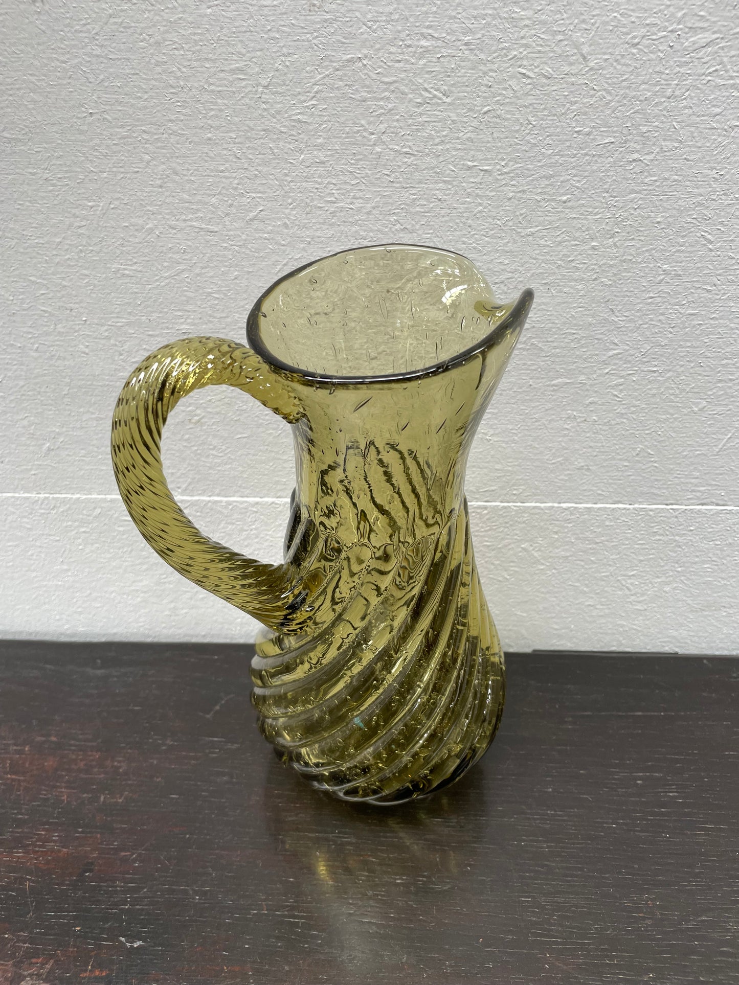 Twisted Glass Water Jug