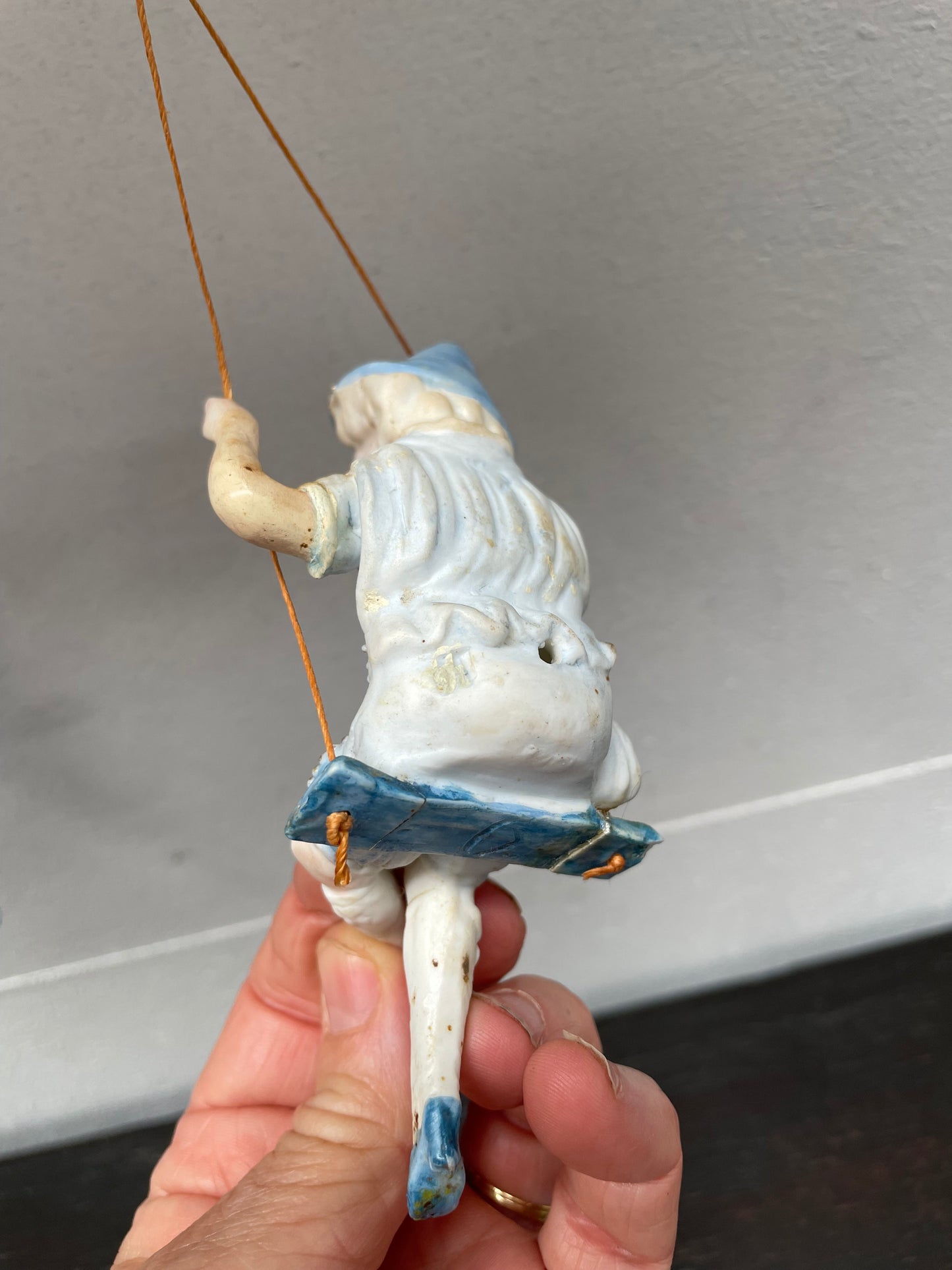 Antique Swinging Bisque Figurines