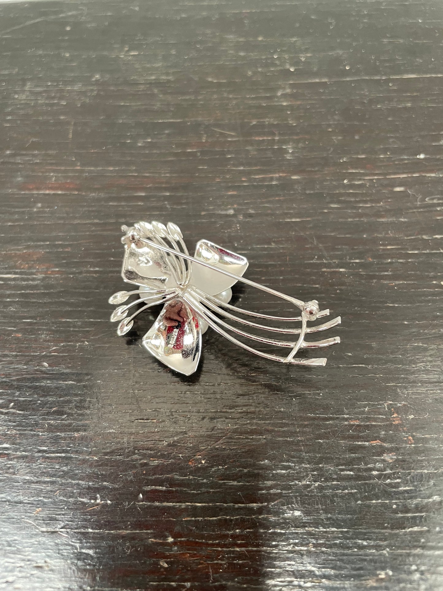 Vintage Silver & Pearl Brooch