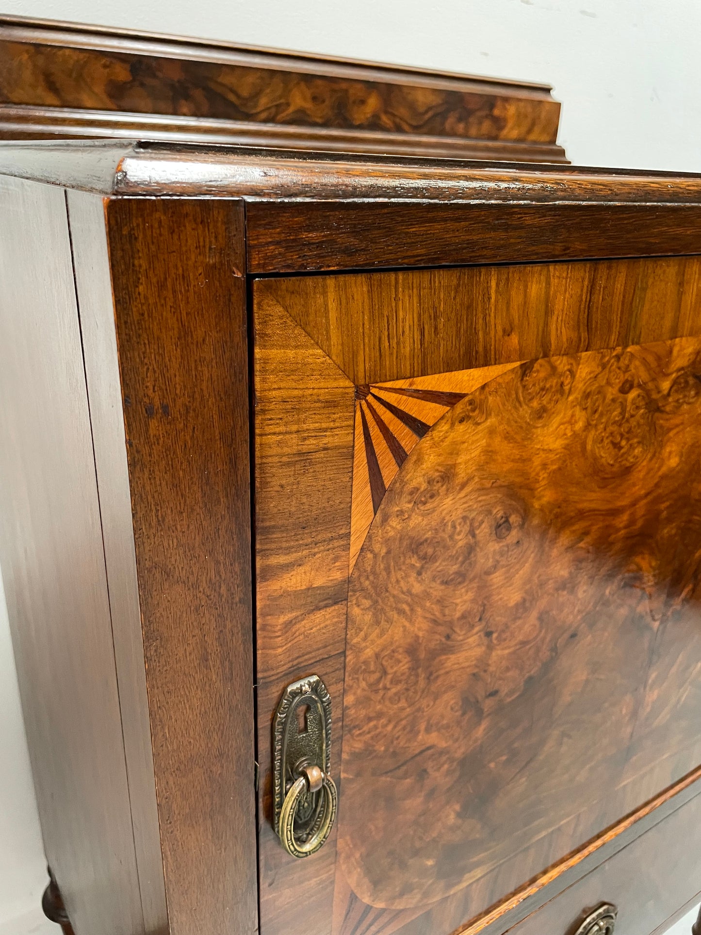 Attractive Inlaid Walnut Side Cabinet