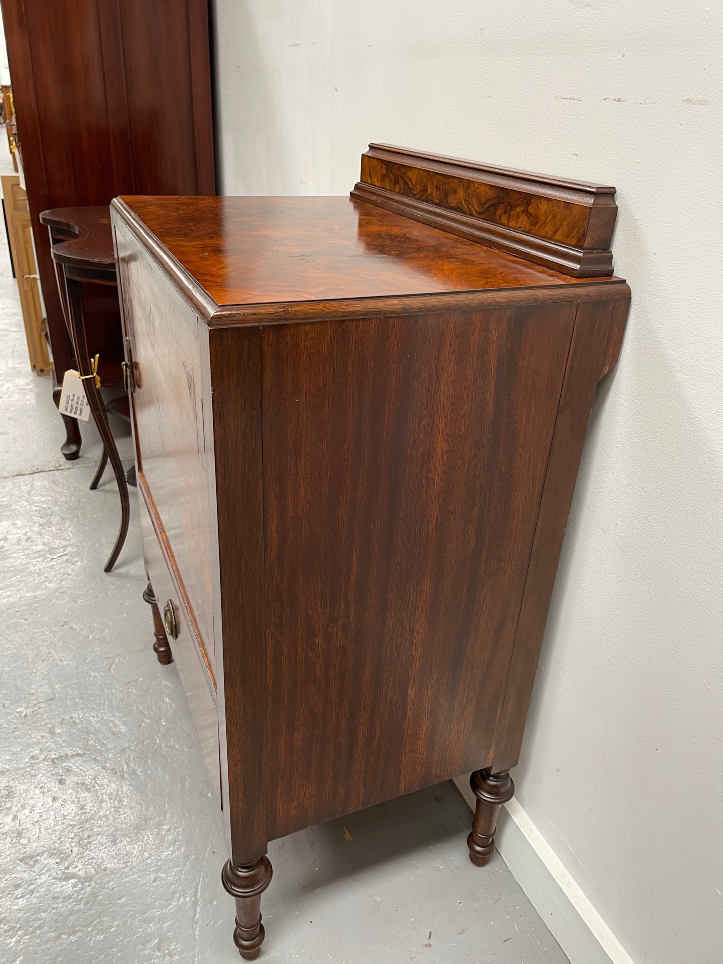 Attractive Inlaid Walnut Side Cabinet