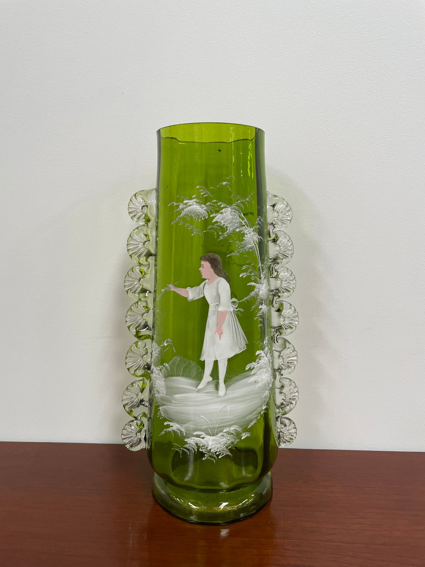 Victorian Mary Gregory Hand painted Vase