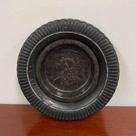 Vintage 1915 Barnet Glass Bakelite tyre ashtray