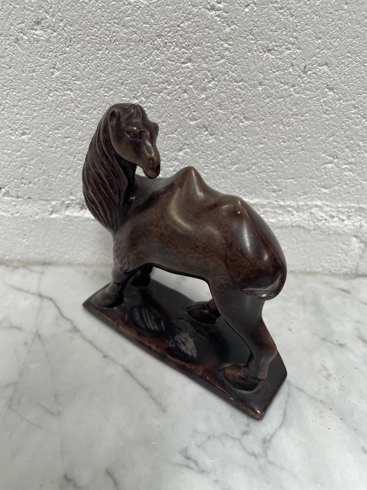 Vintage Stone Carving of a Camel