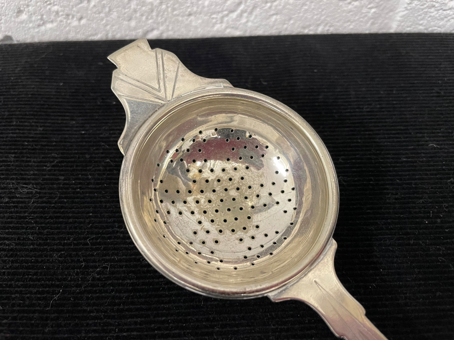 Vintage Art Deco Silver Plate Tea Strainer