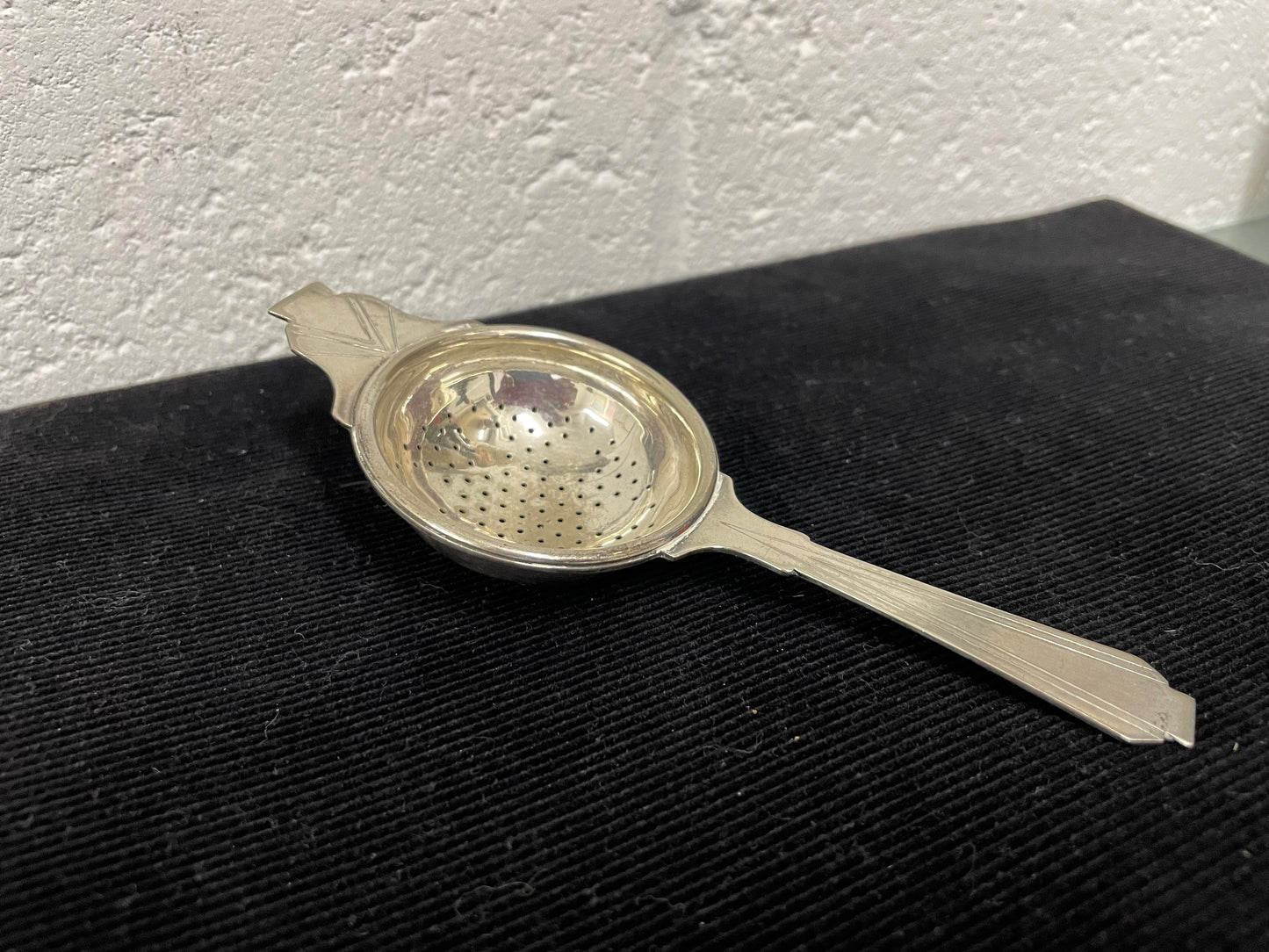 Vintage Art Deco Silver Plate Tea Strainer