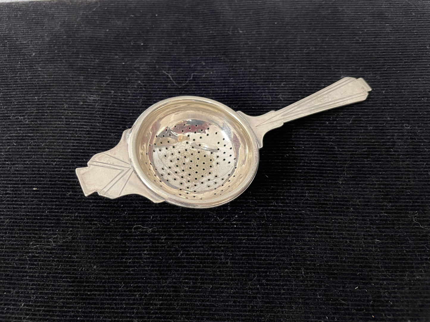 Vintage Art Deco Silver Plate Tea Strainer