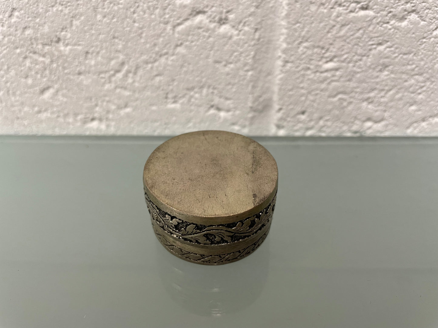 Vintage Asian Silver Trinket / Pill Box