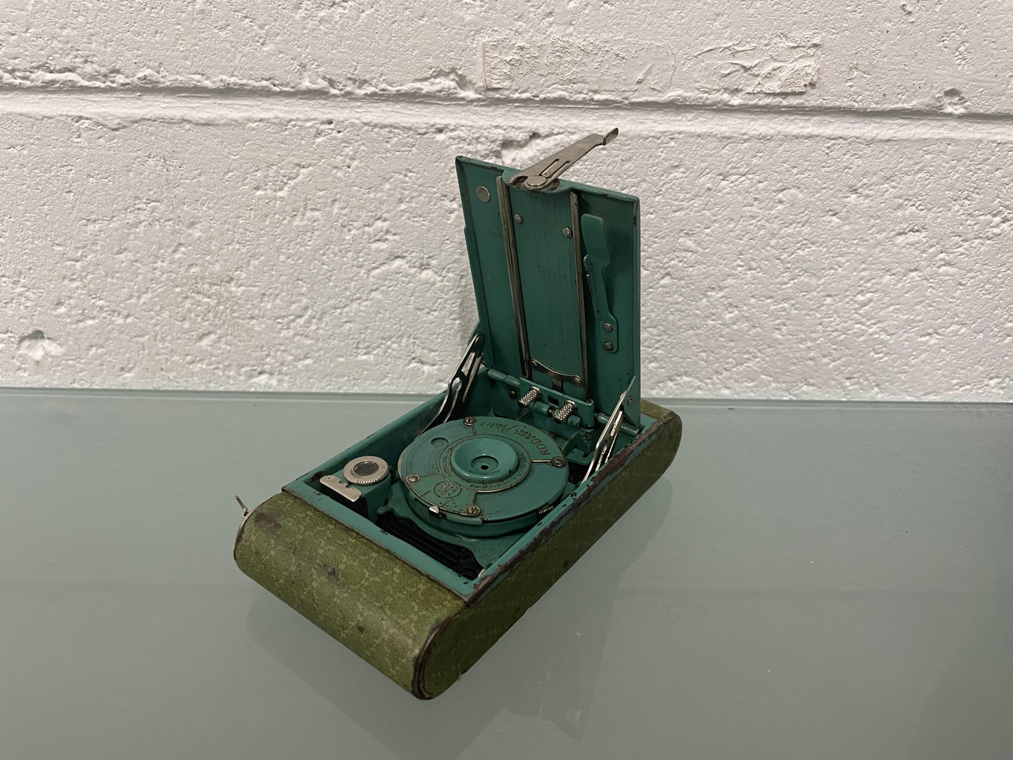 Kodak Petite Green/Teal Art Deco Folding Camera
