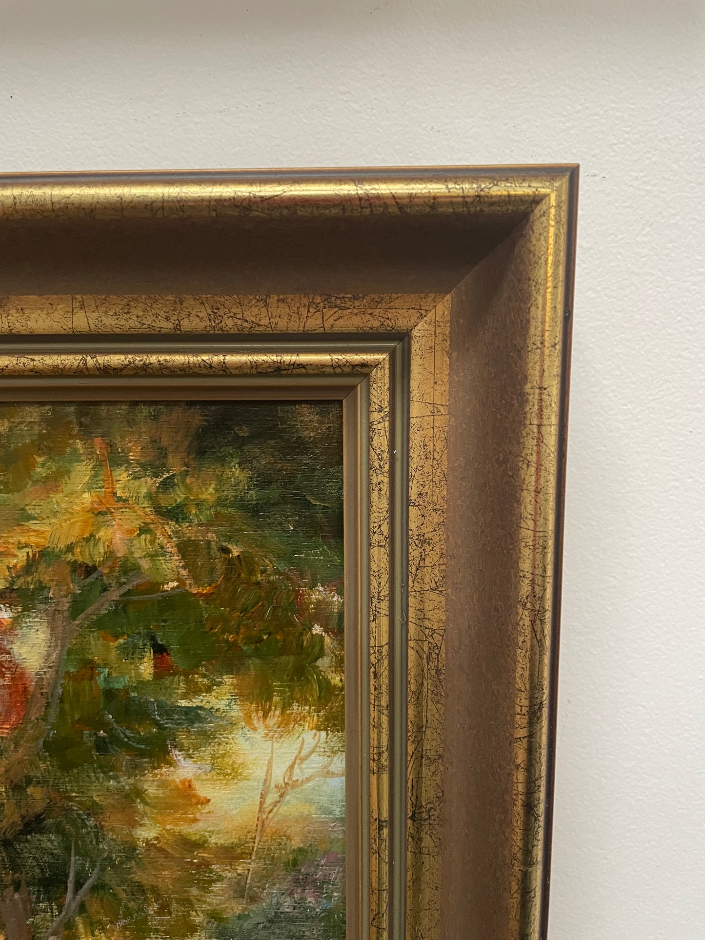 Vintage Australian Framed Oil on Board of Outback Landscape