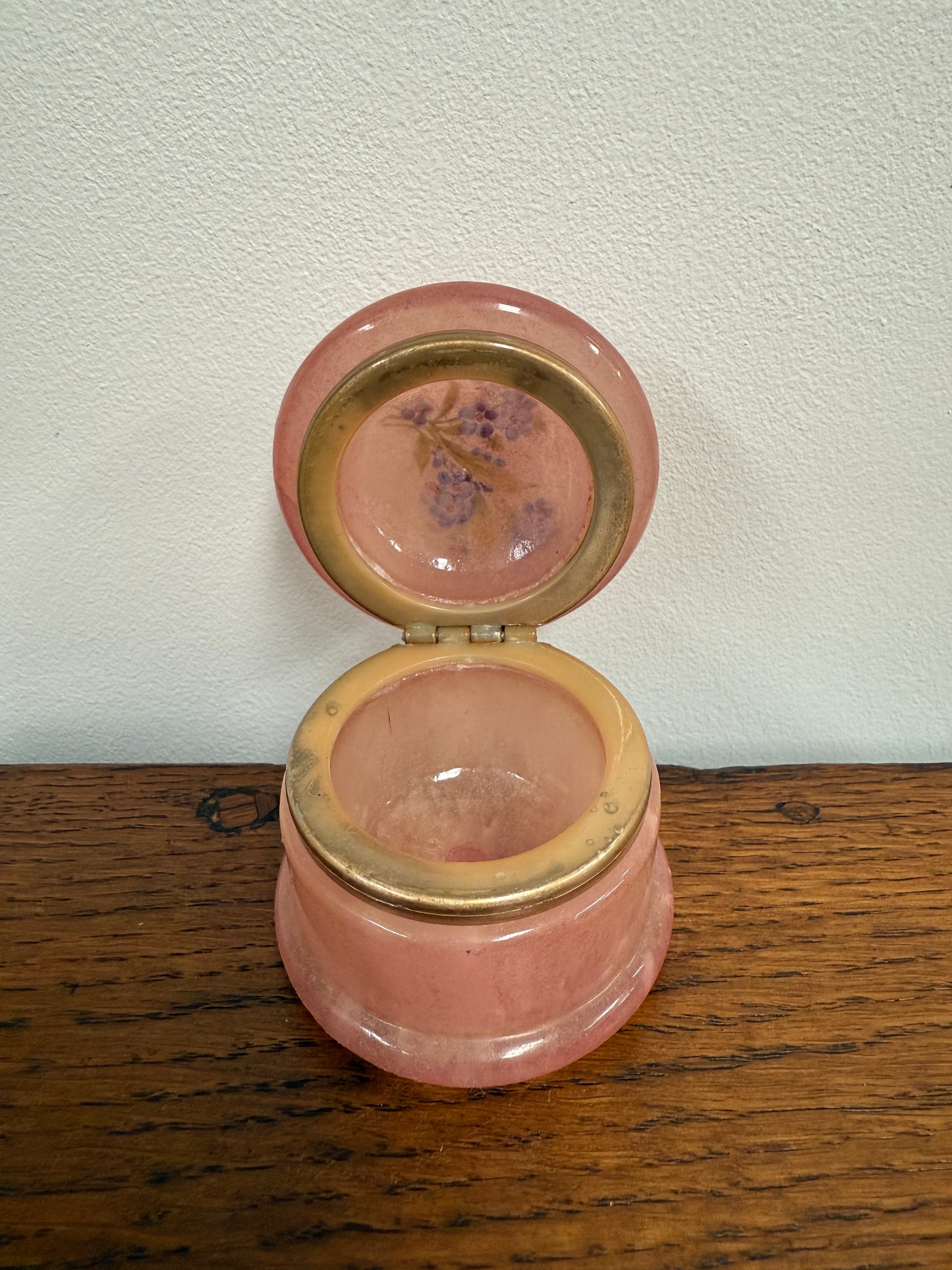 Pretty Pink Alabaster Hinged Trinket Box
