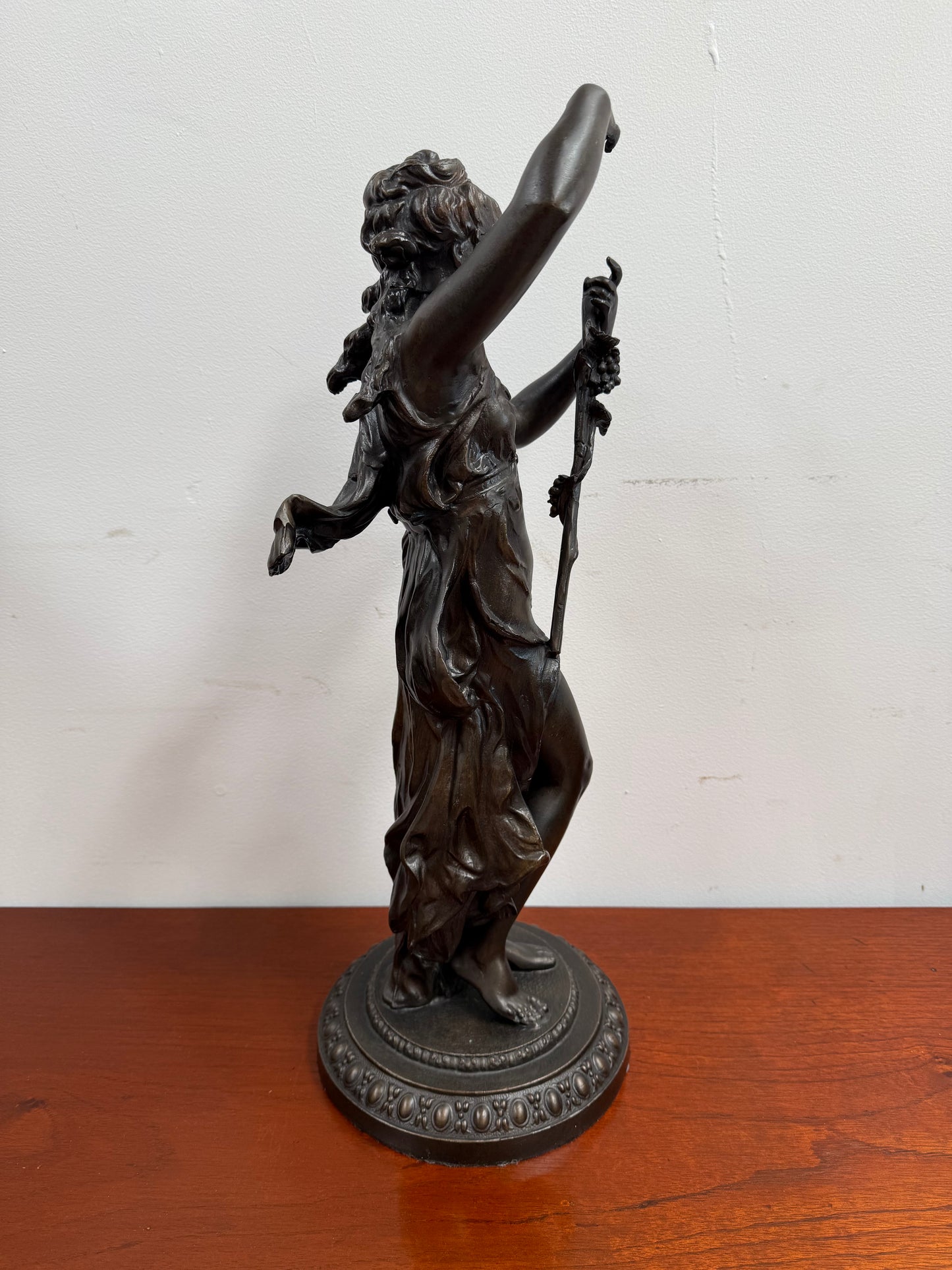 Large Vintage Bronzed Spelter Figure After Augustus Moreau