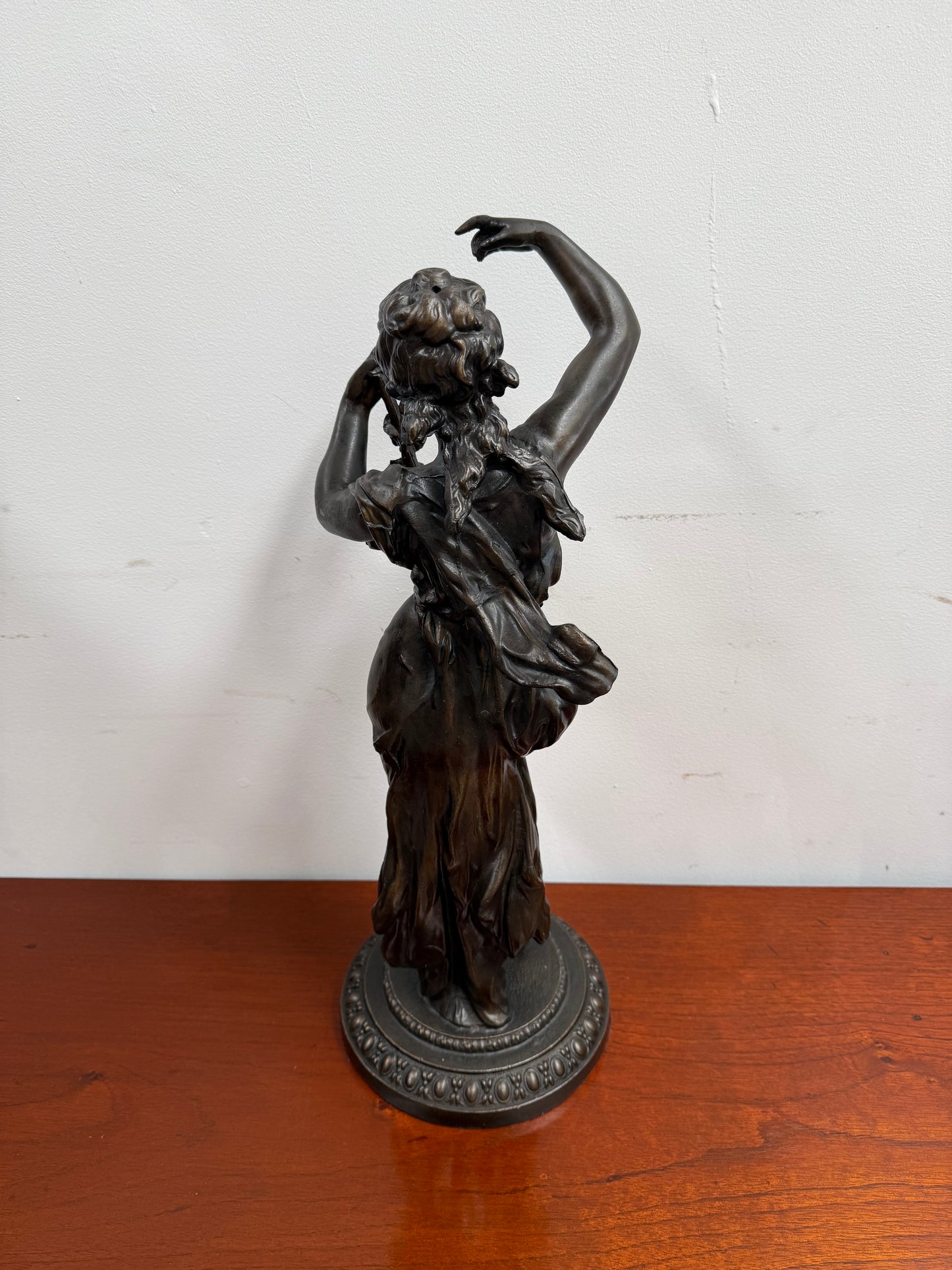 Large Vintage Bronzed Spelter Figure After Augustus Moreau