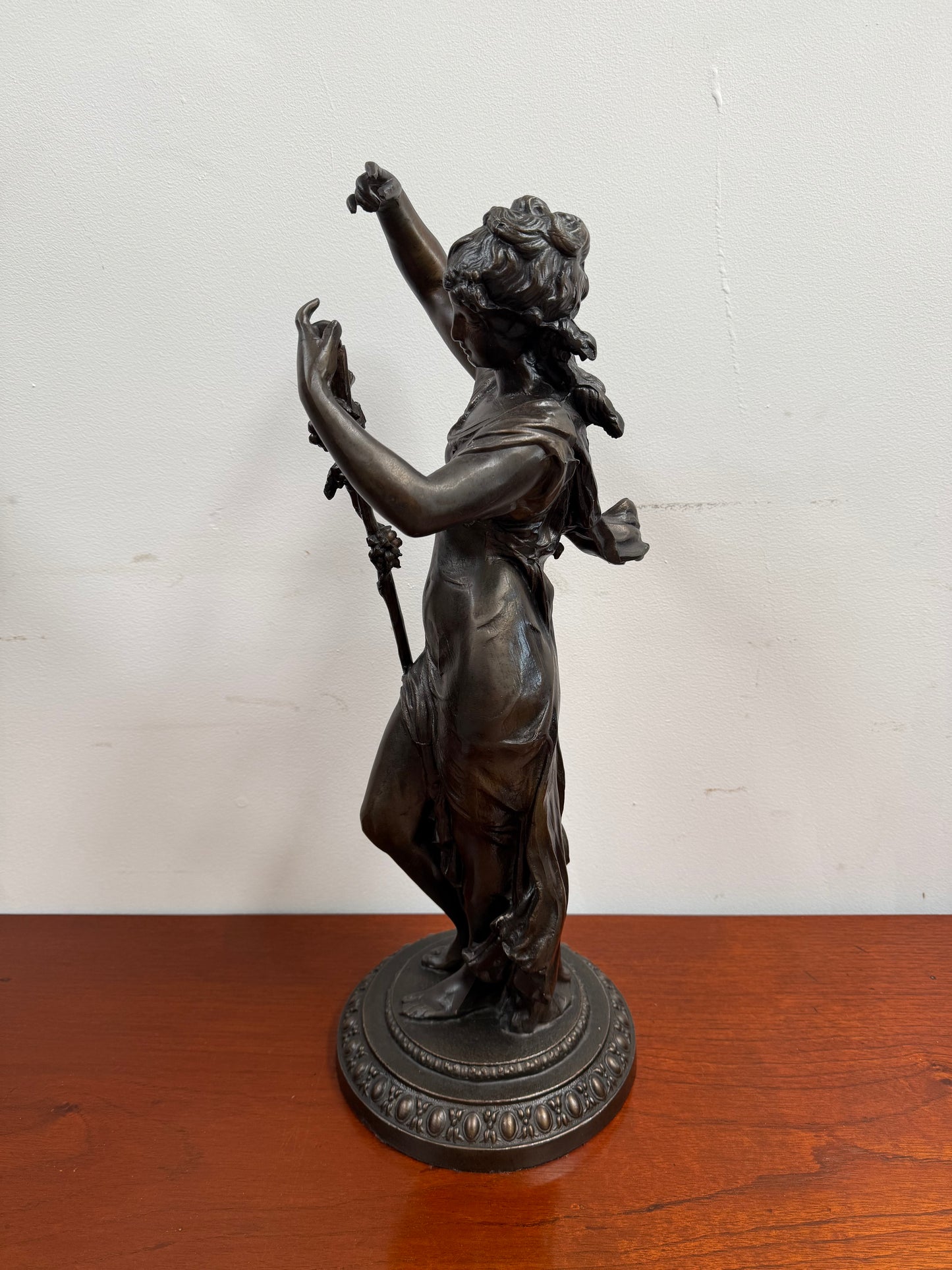 Large Vintage Bronzed Spelter Figure After Augustus Moreau