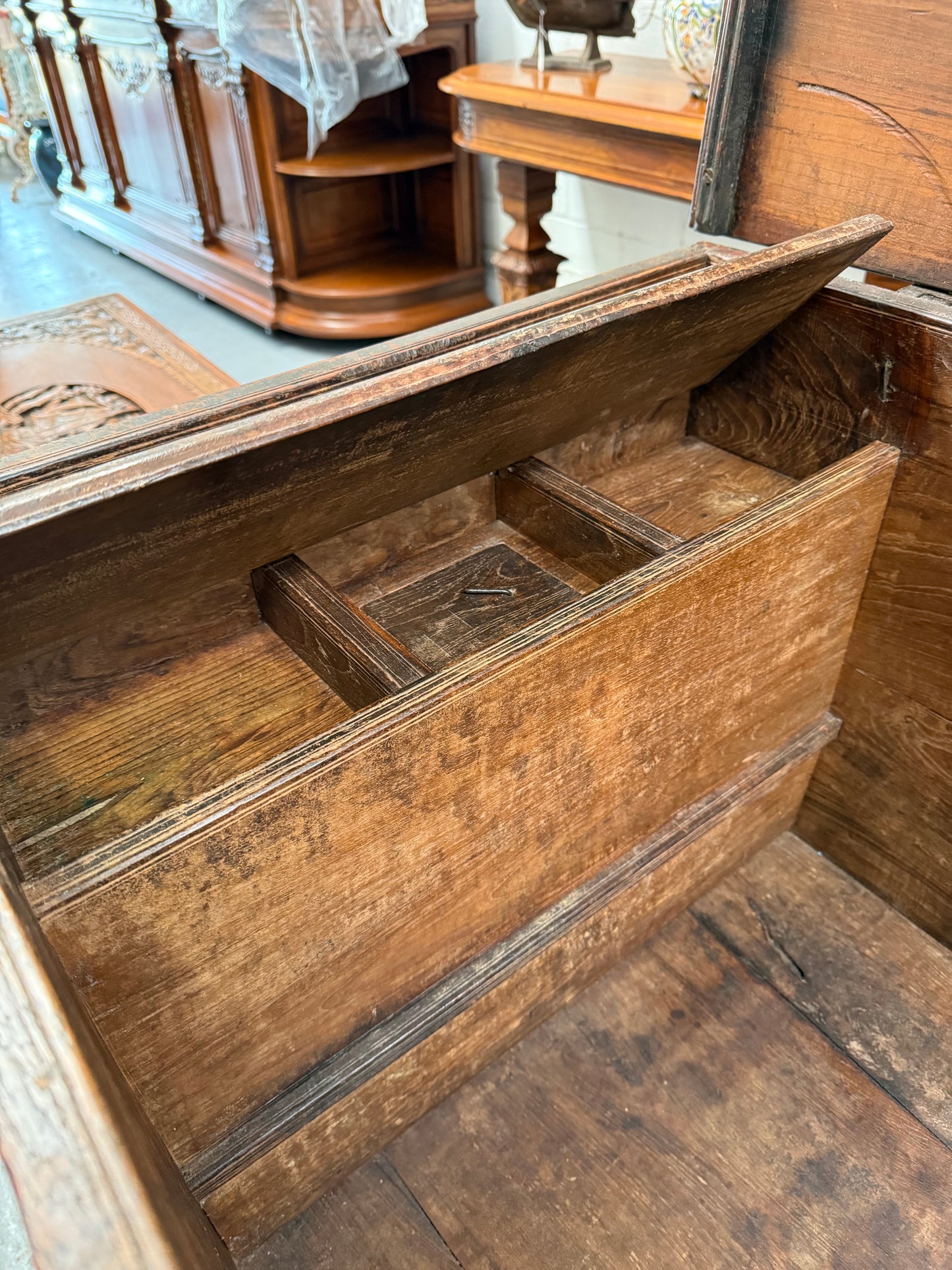 Early 19th Century Iron Bound Teak Merchant Chest