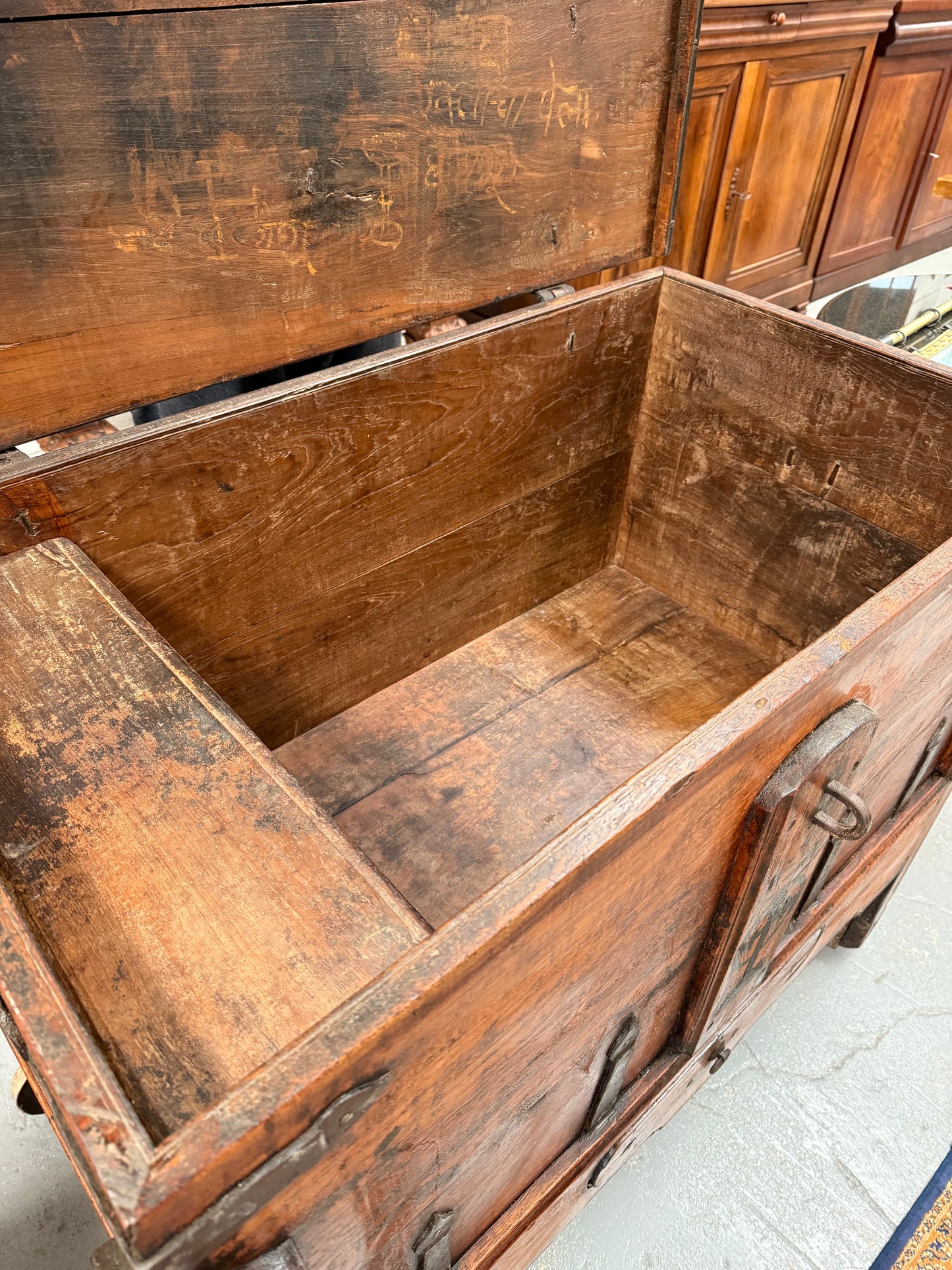 Early 19th Century Iron Bound Teak Merchant Chest