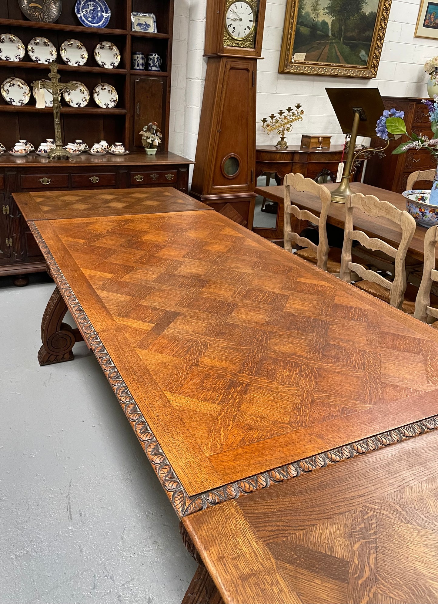 Lovely French Oak Spanish Style Dining Table
