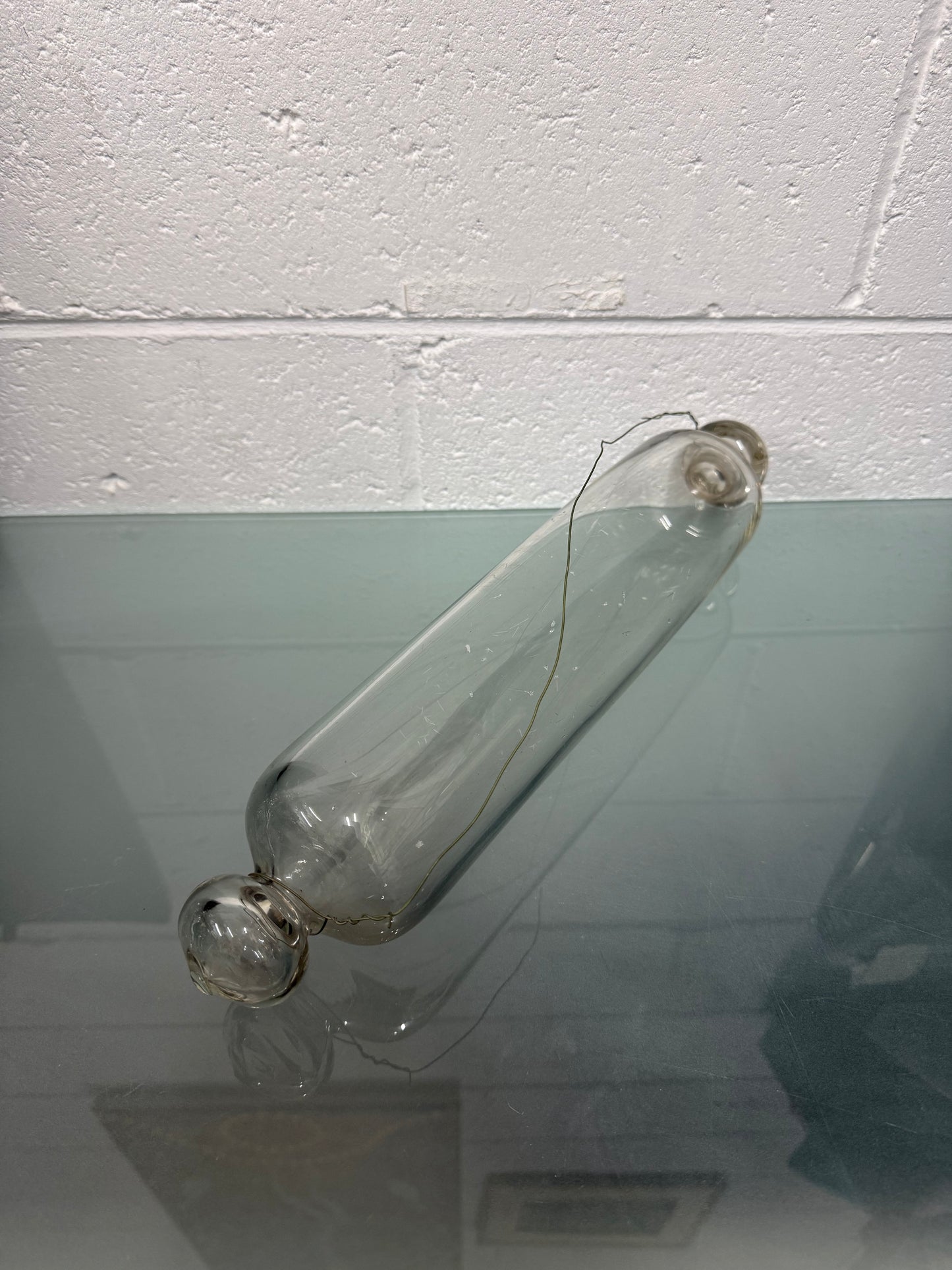 Antique Hand Blown Glass Rolling Pin