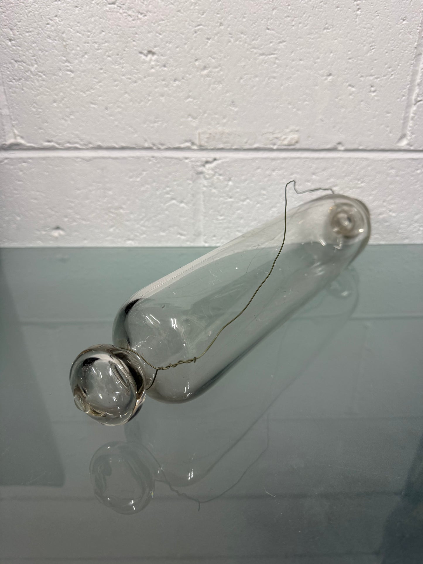 Antique Hand Blown Glass Rolling Pin