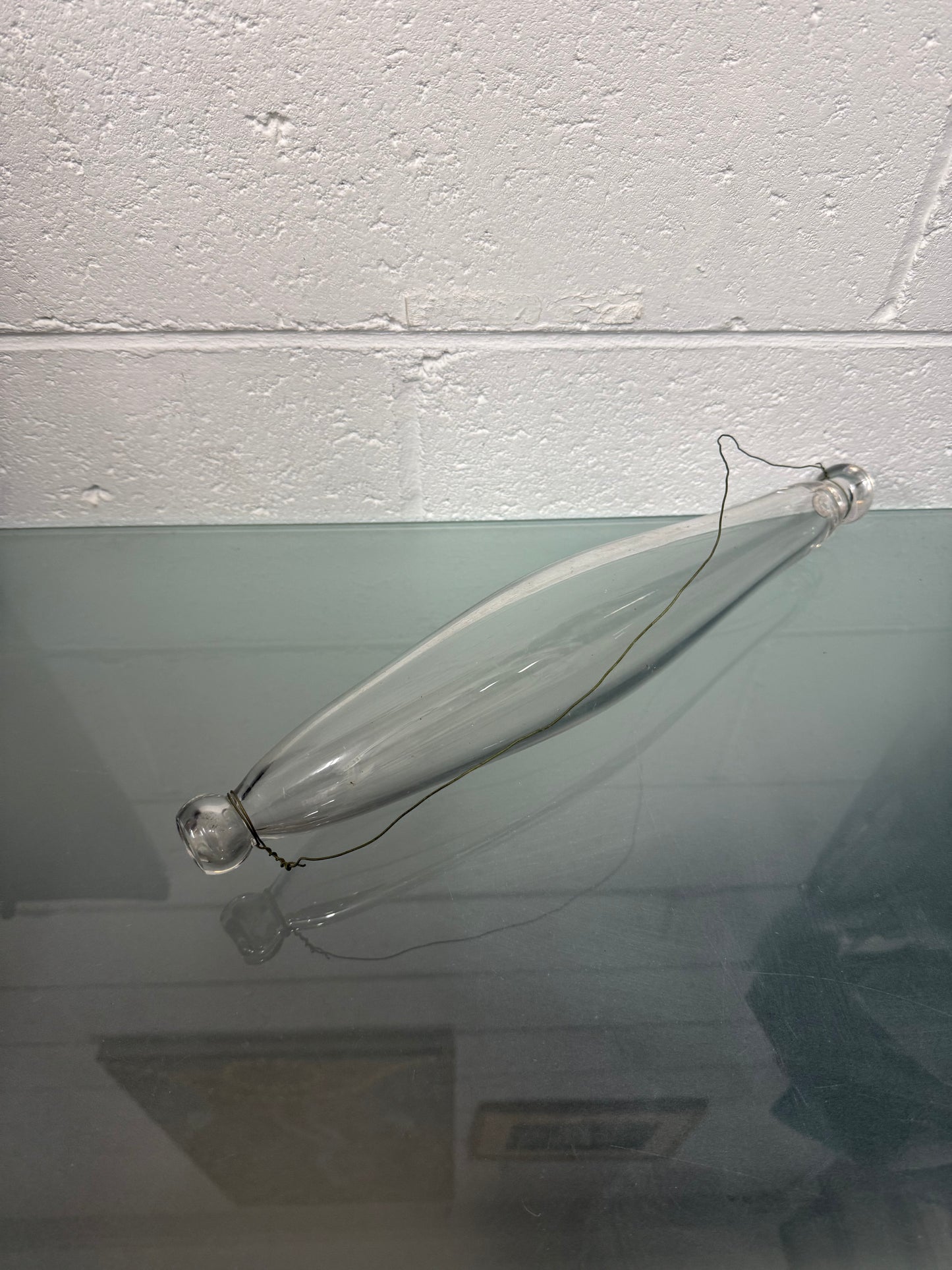 Antique Hand Blown Glass Rolling Pin