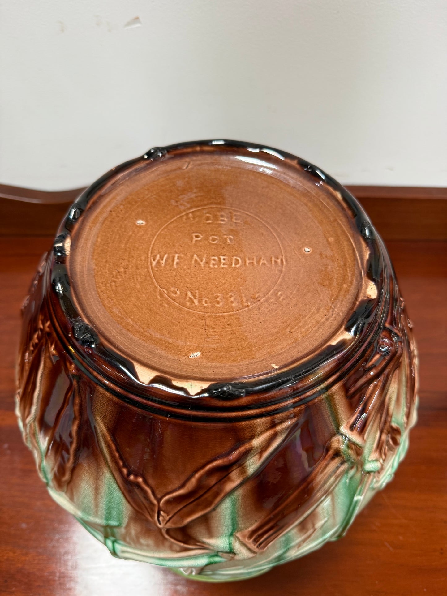 Victorian Large Majolica Jardiniere By WF Needham Potteries England.