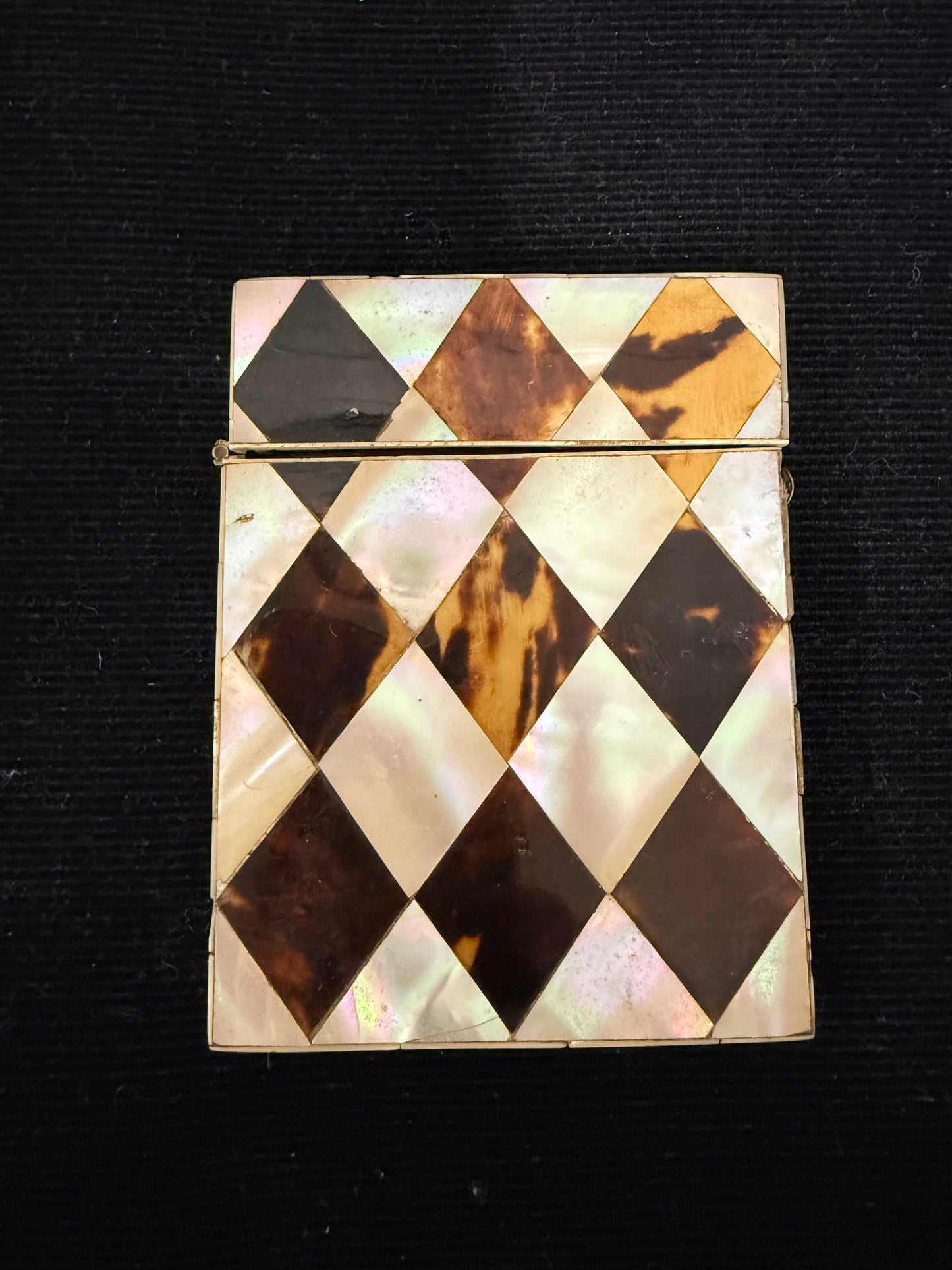 Victorian Tortoise Shell & Mother Of Pearl Card Case