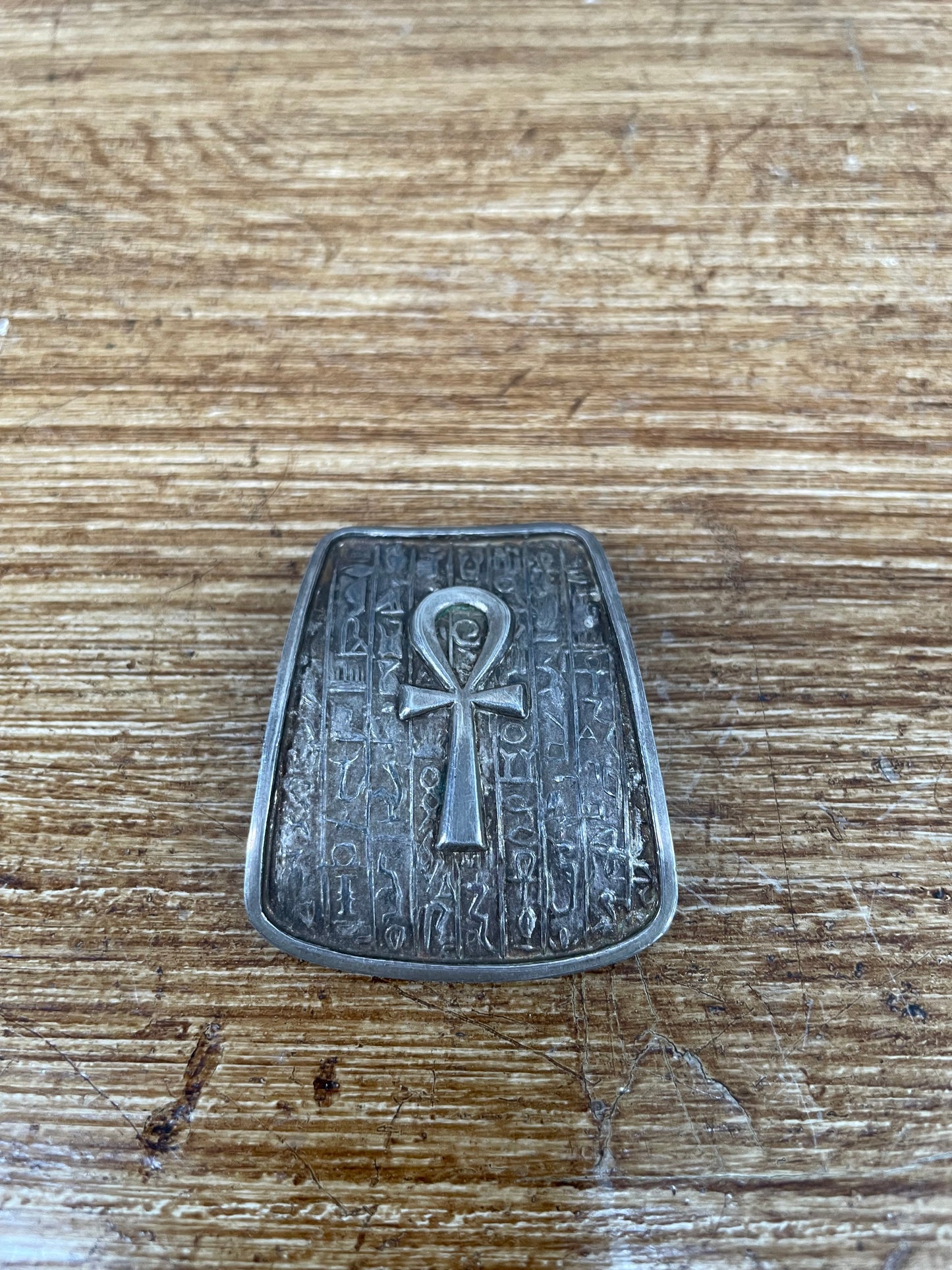 Antique Ankh Symbol Egyptian Silver Pendant/Brooch