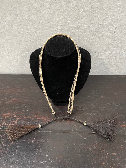 Double Tassel Horse Hair Rodeo Stampede Strings for Cowboy Hat