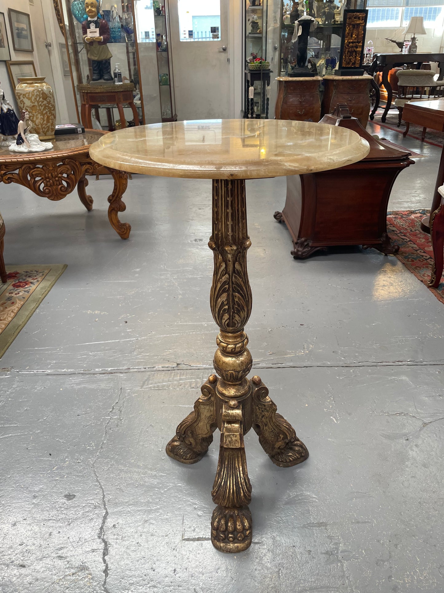 Antique Renaissance Style Alabaster Marble Centre Table