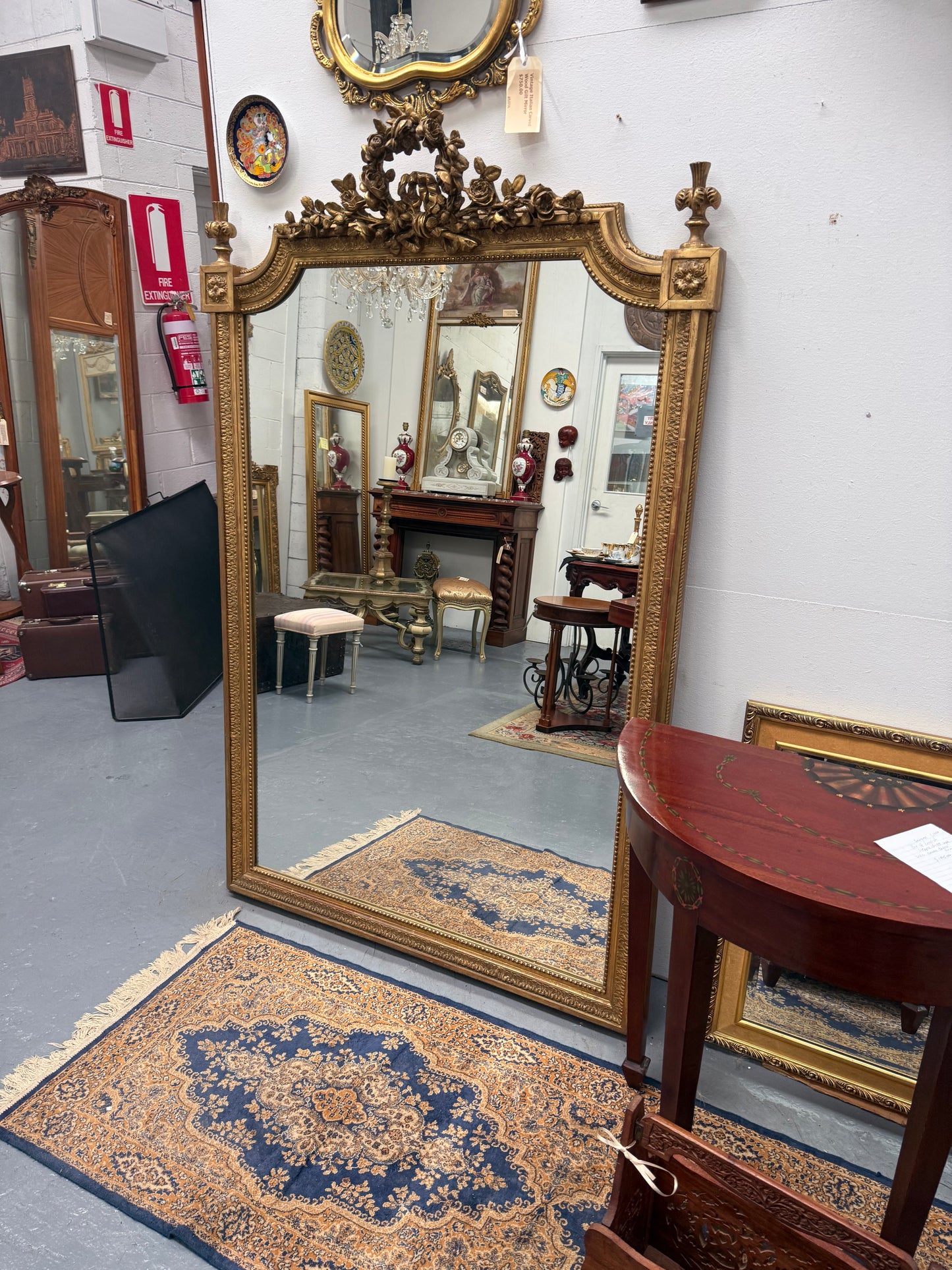 Napoleon III Era Large French Gilt Mirror