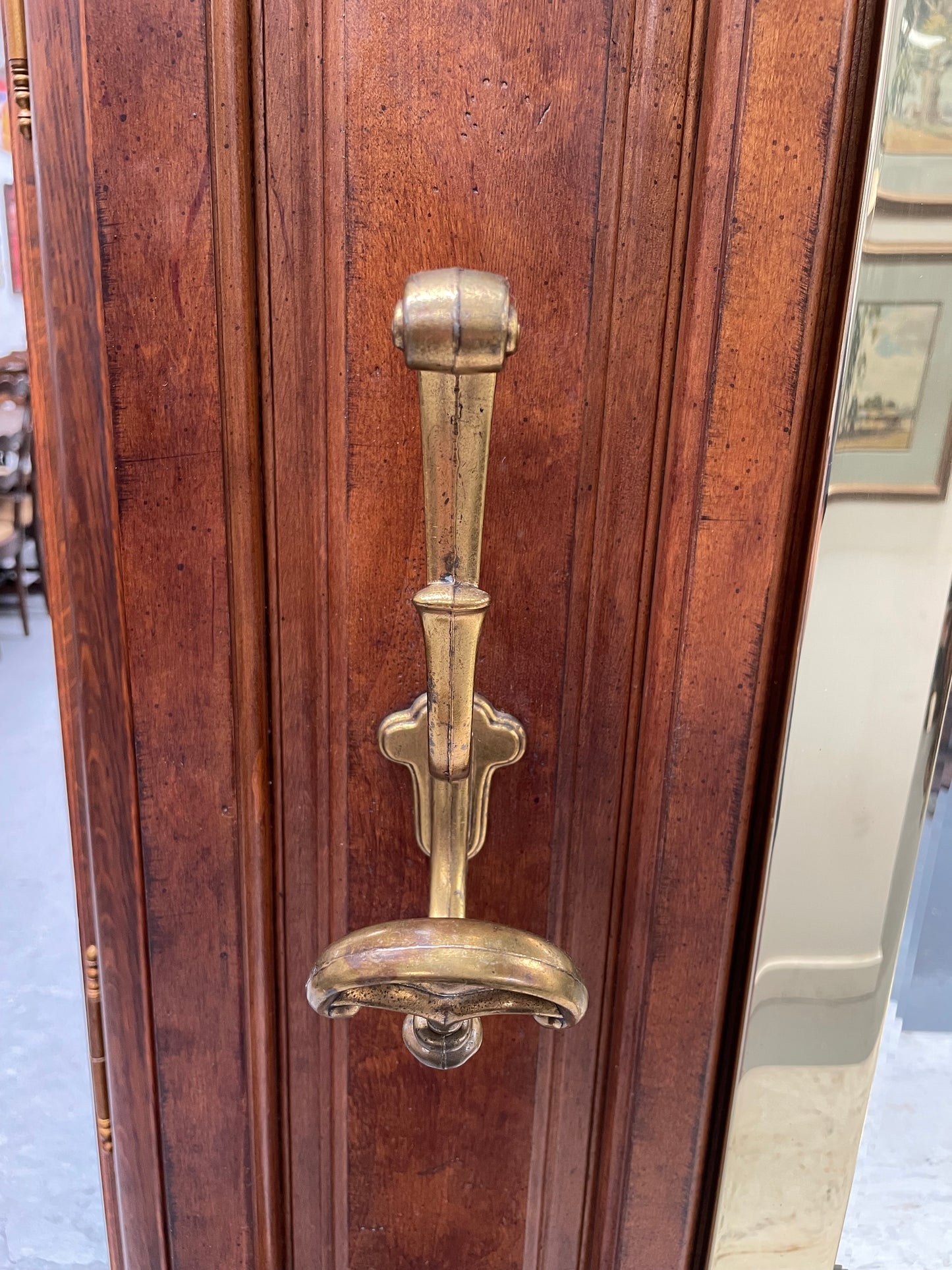 Outstanding quality custom made vintage French style hallstand. It features four decorative hanging hooks, a practical white marble top and a drawer for added storage. In good original condition and has been sourced locally.