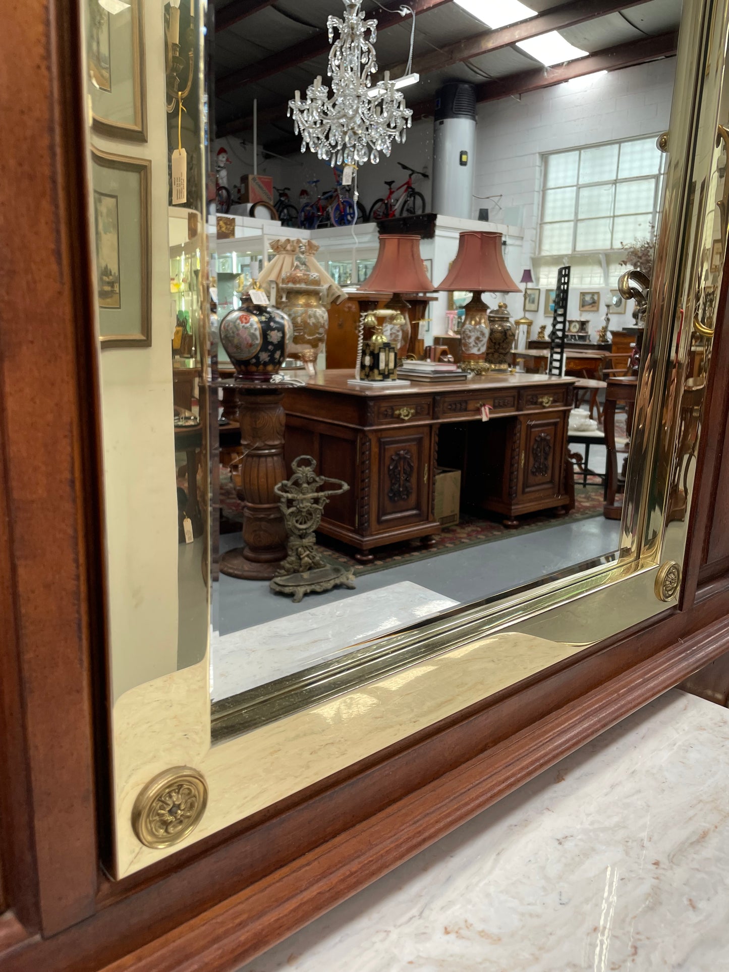 Outstanding quality custom made vintage French style hallstand. It features four decorative hanging hooks, a practical white marble top and a drawer for added storage. In good original condition and has been sourced locally.
