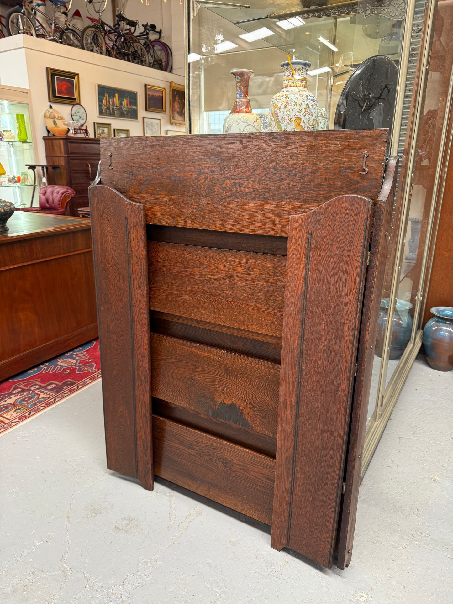Arts and Crafts Freestanding Oak Open face Bookcase
