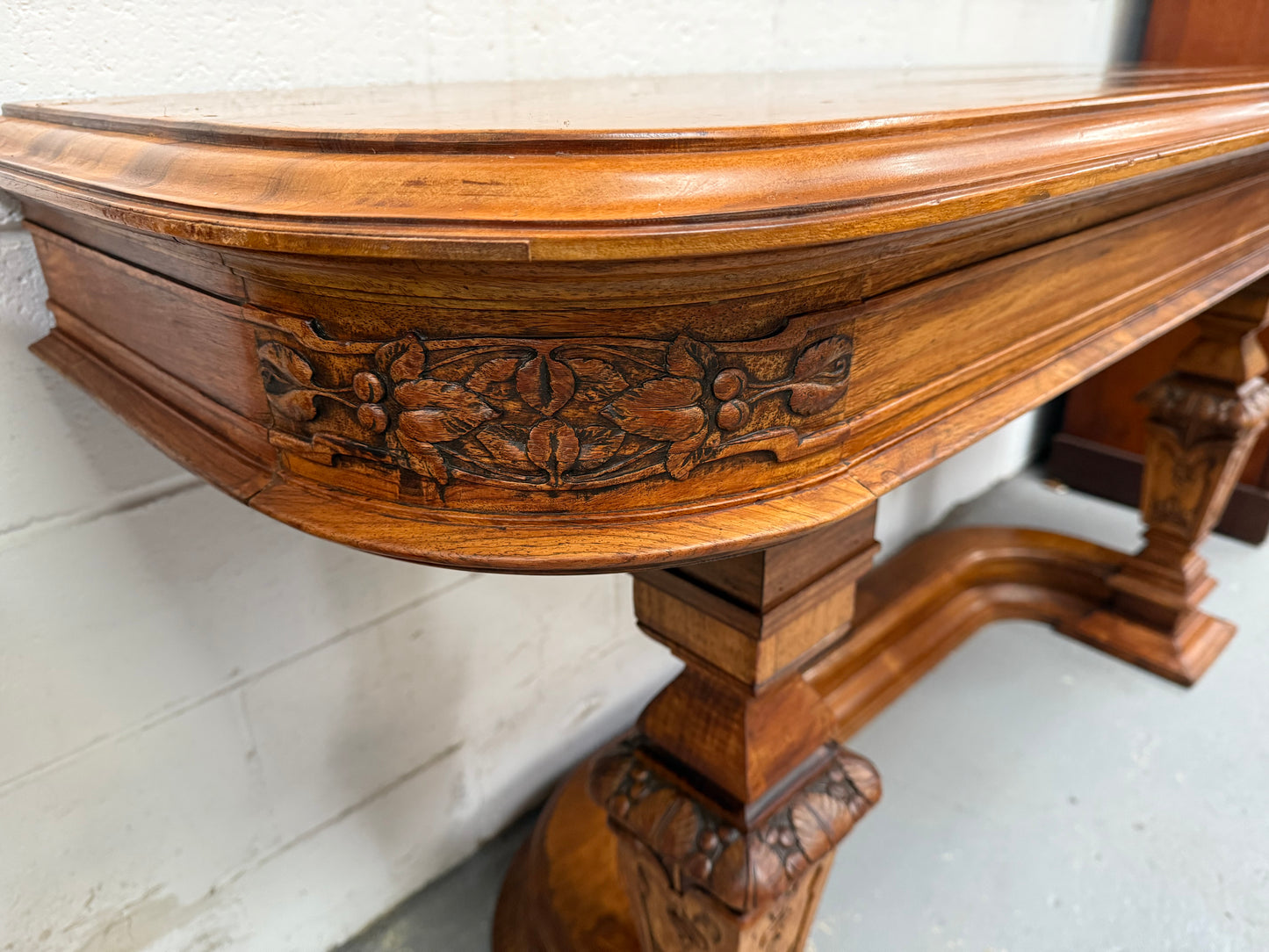 Hard to Find Nicely Carved Walnut Console Tables