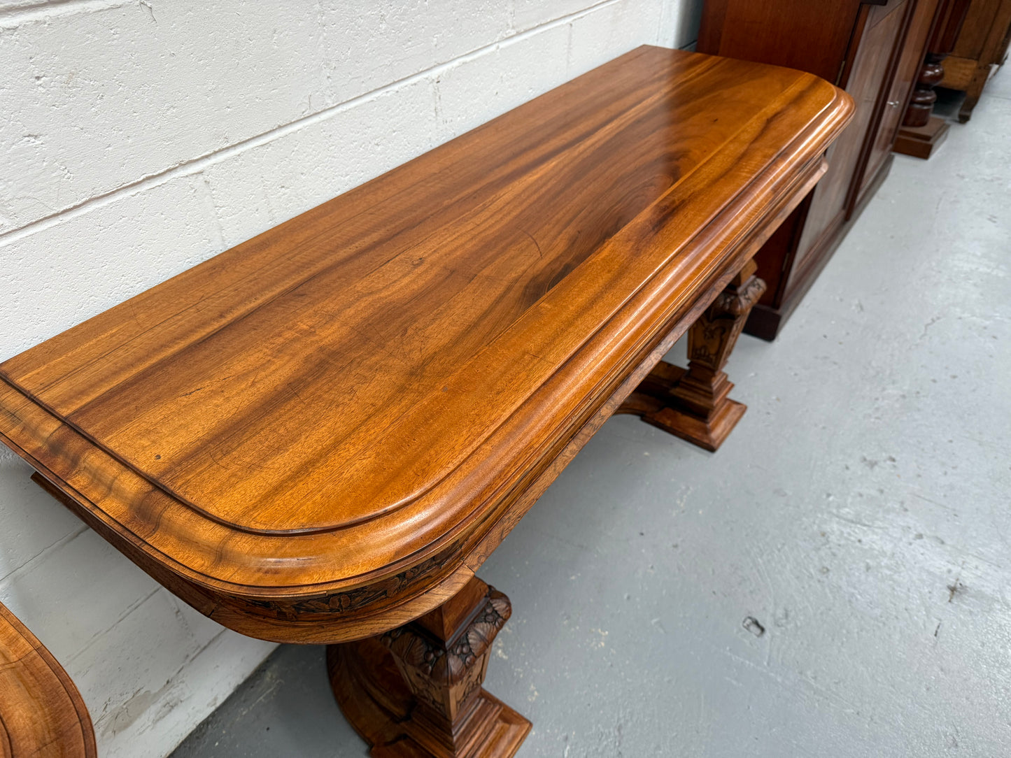 Hard to Find Nicely Carved Walnut Console Tables